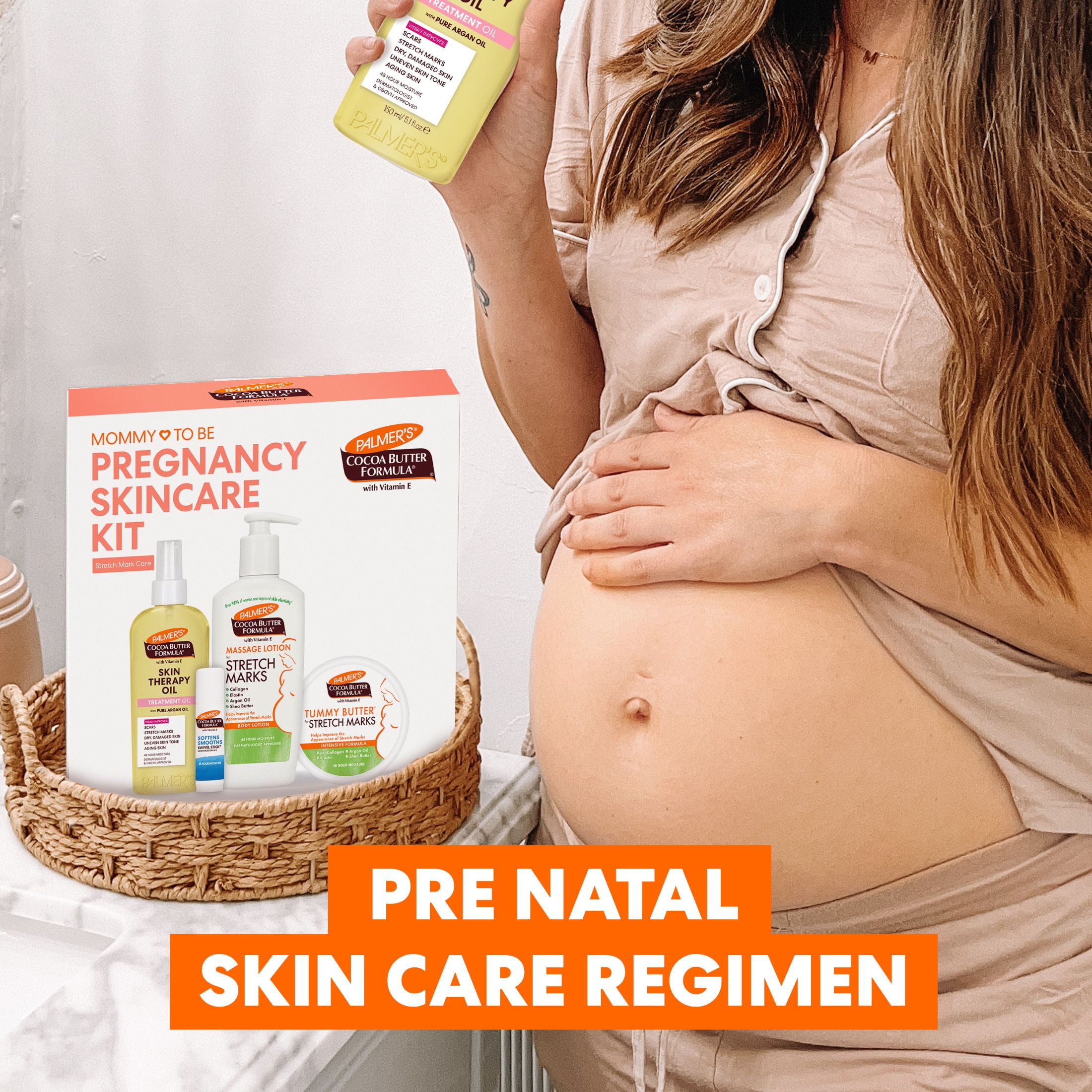Palmer's Cocoa Butter Pre-Natal Care Kit for Stretch Marks and Dry Skin (3 Piece Set) yjirv