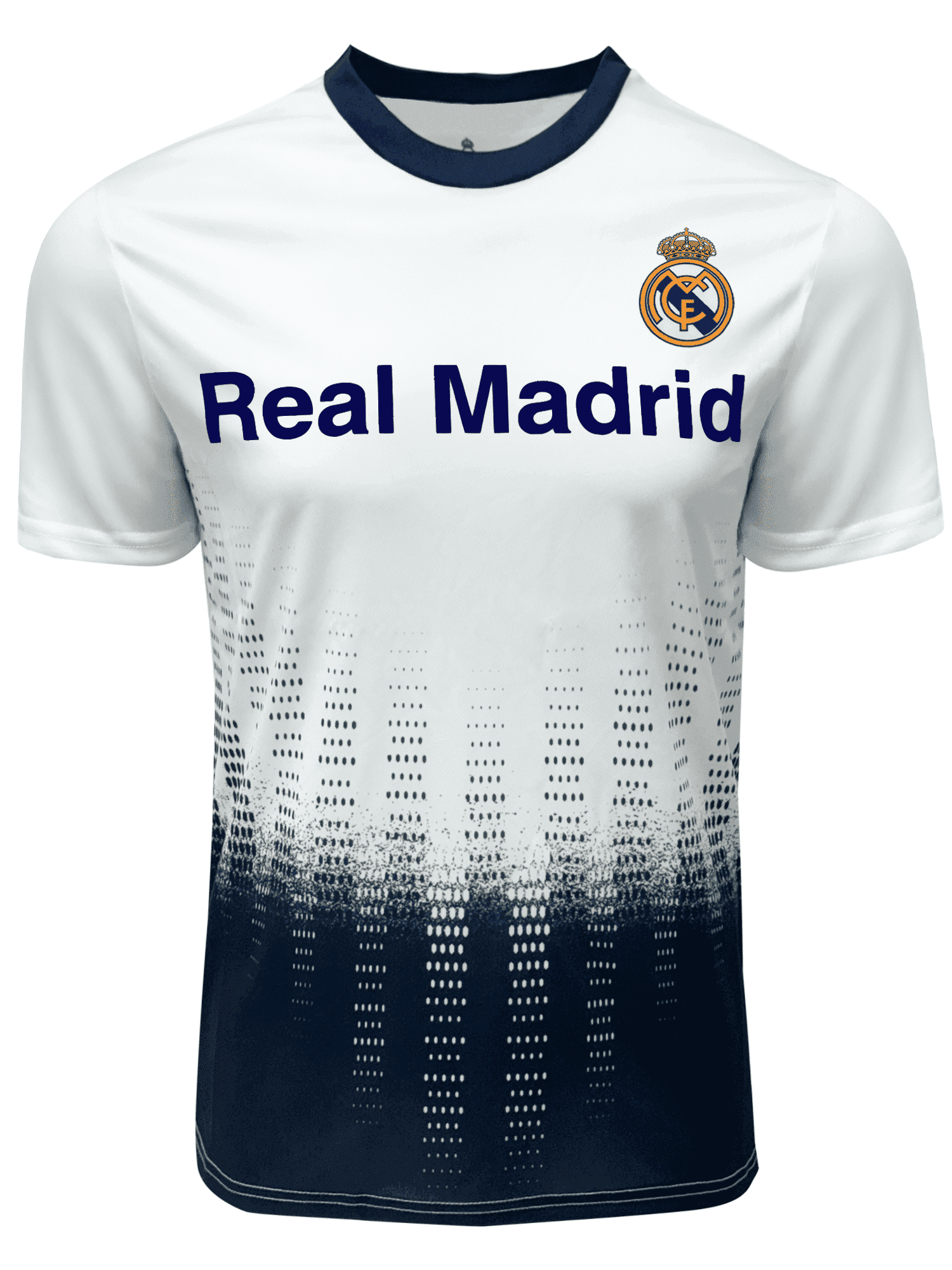 Icon Sports Real Madrid Soccer Jersey, Breathable Polyester Fan Apparel (White/Navy, Adult S-XL) 90430