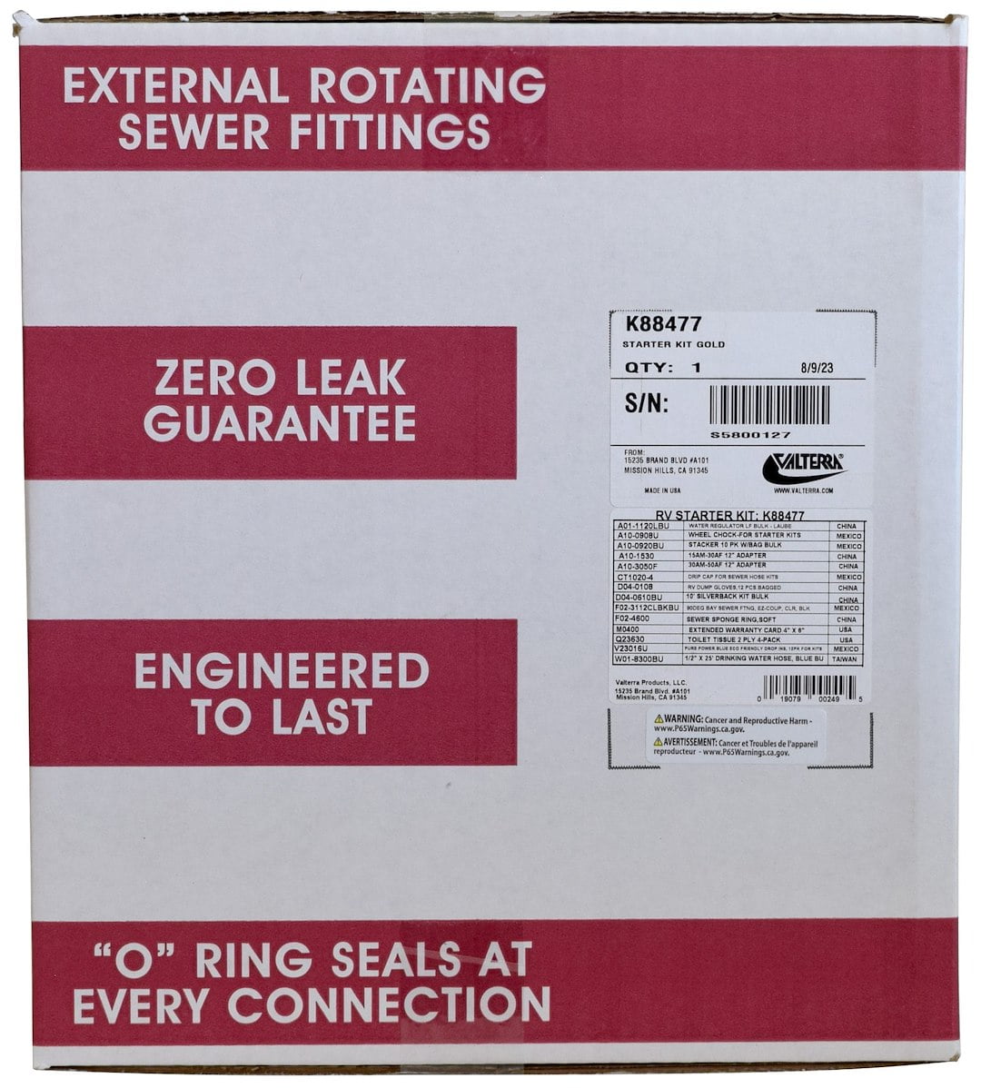 Valterra K88477 RV Start Up Gold Kit (Gold, 1 Pack) 82awr