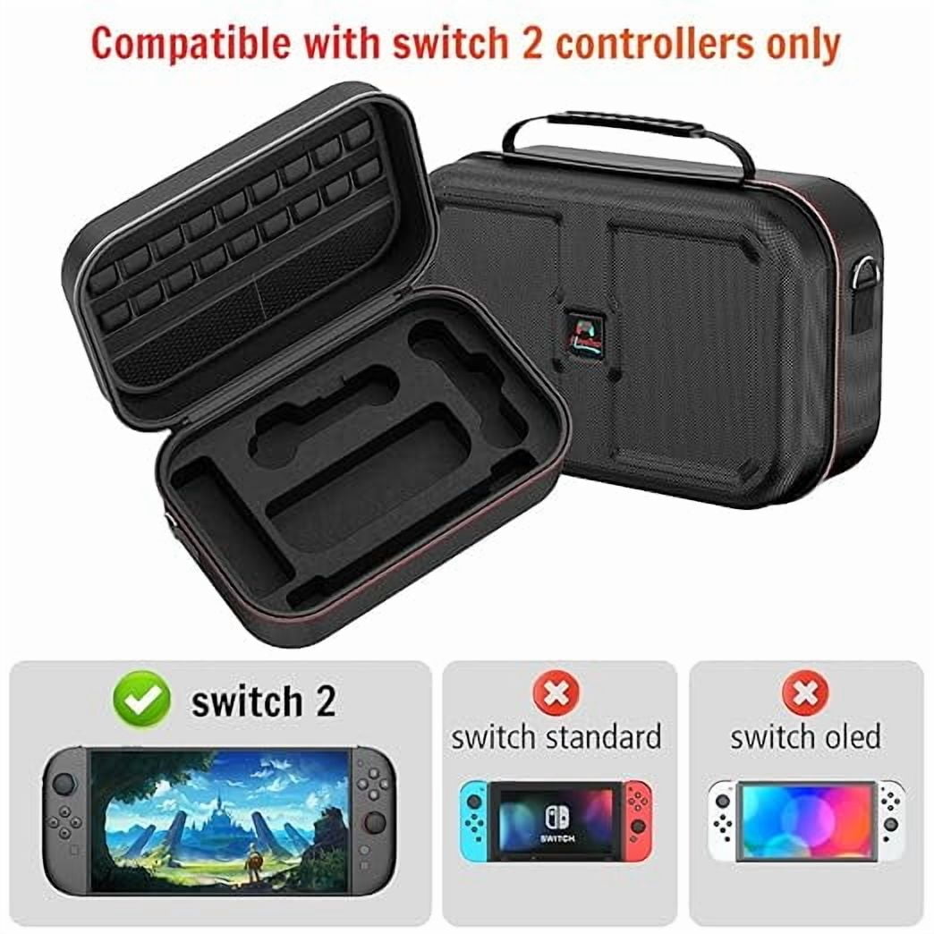 HEYSTOP Carrying Storage Case for Nintendo Switch 2 (Protective Travel Bag, 18 Game Cartridge Slots, Black) y06xw
