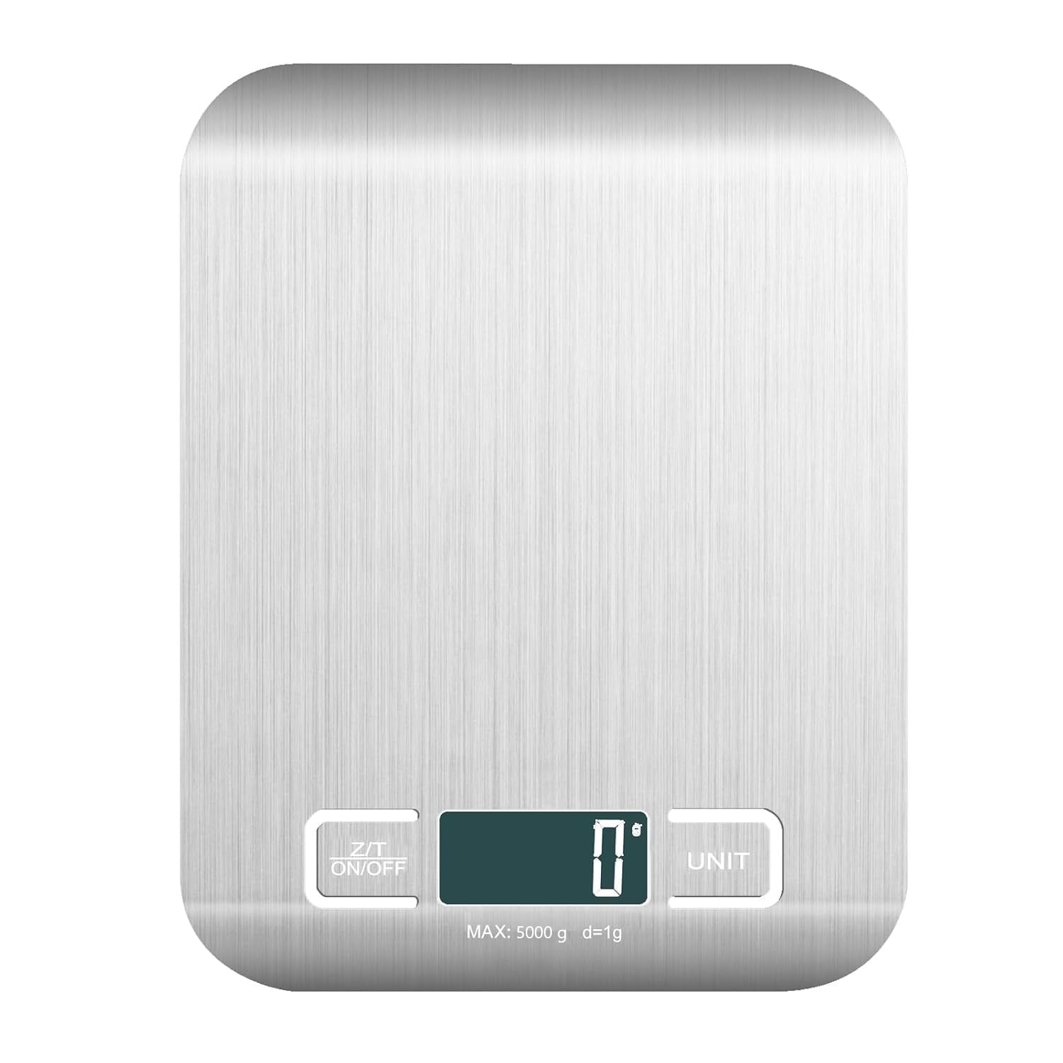 COWIN Digital Kitchen Food Scale with Precise Sensors and LCD Display (Silver, 11 lb Capacity) 0p7tw