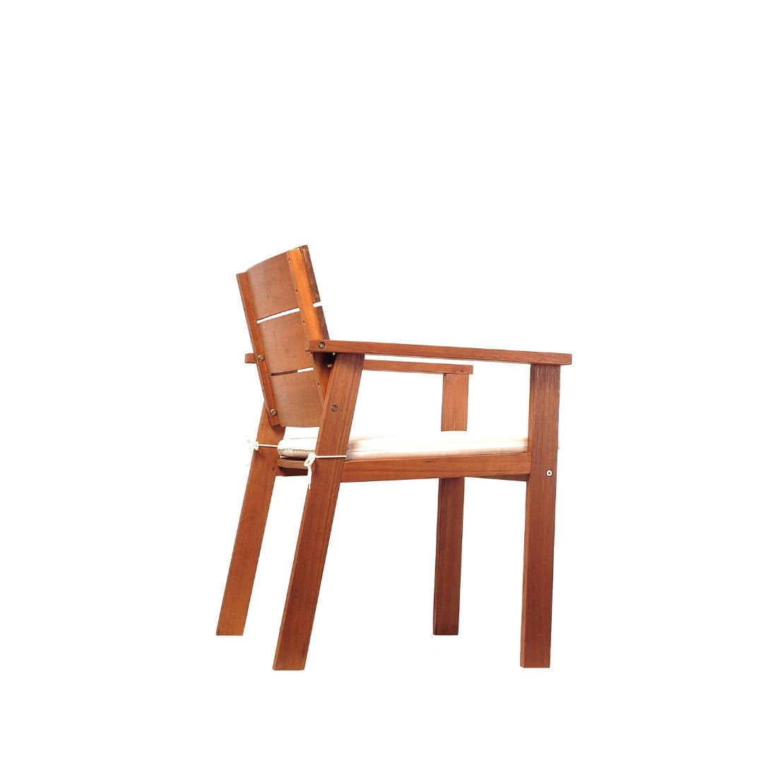 Amazonia Nelson Eucalyptus 5-Piece Round Patio Dining Set (Brown, 5-Piece) c27li