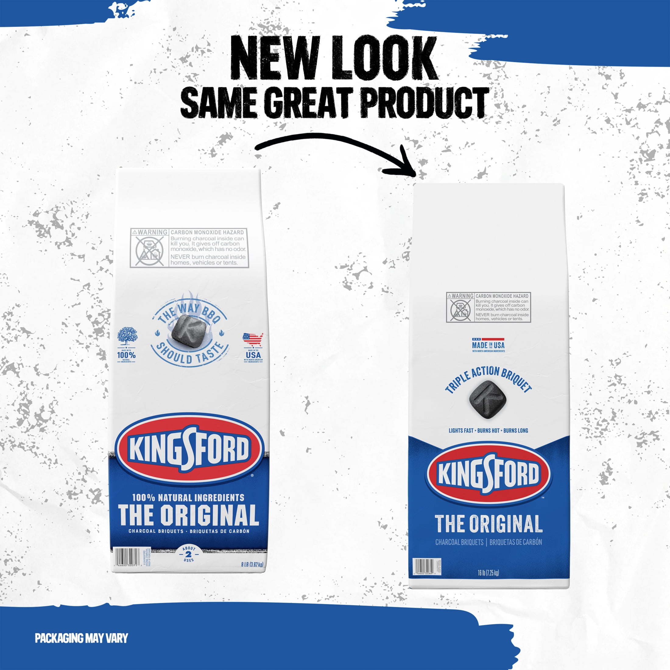 Kingsford Original Charcoal Briquettes for Outdoor Grilling (3 Pack, 24 lb Total) qu4qy