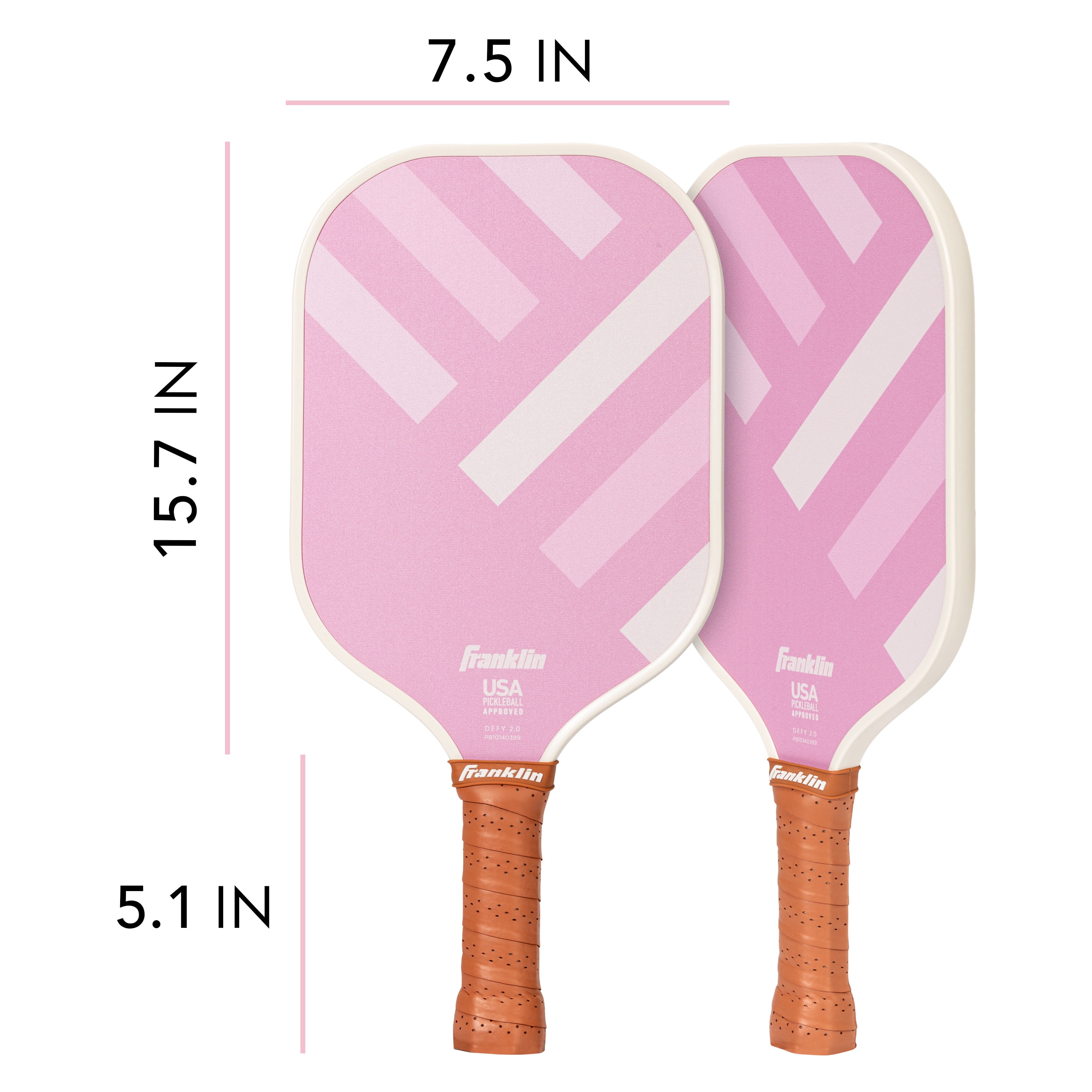 Franklin Sports Pickleball Paddle DEFY Textured Fiberglass Surface (Pink, 7.4 oz) anuj9