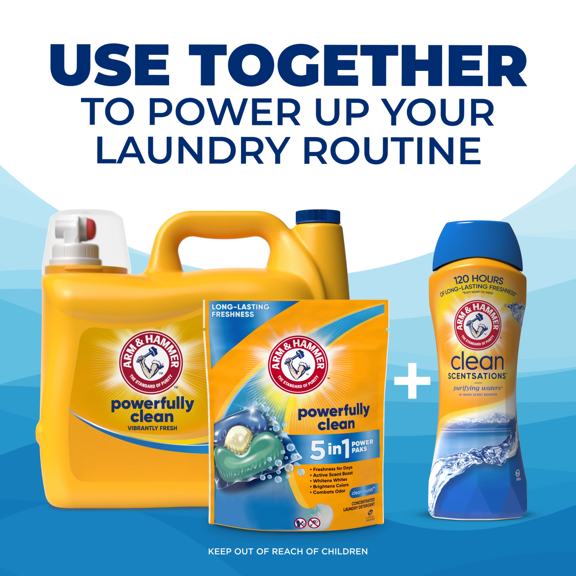 ARM & HAMMER Laundry Detergent Liquid, Clean Burst, Deep Cleaning Formula (Clean Burst, 205 fl oz) 5dw9c
