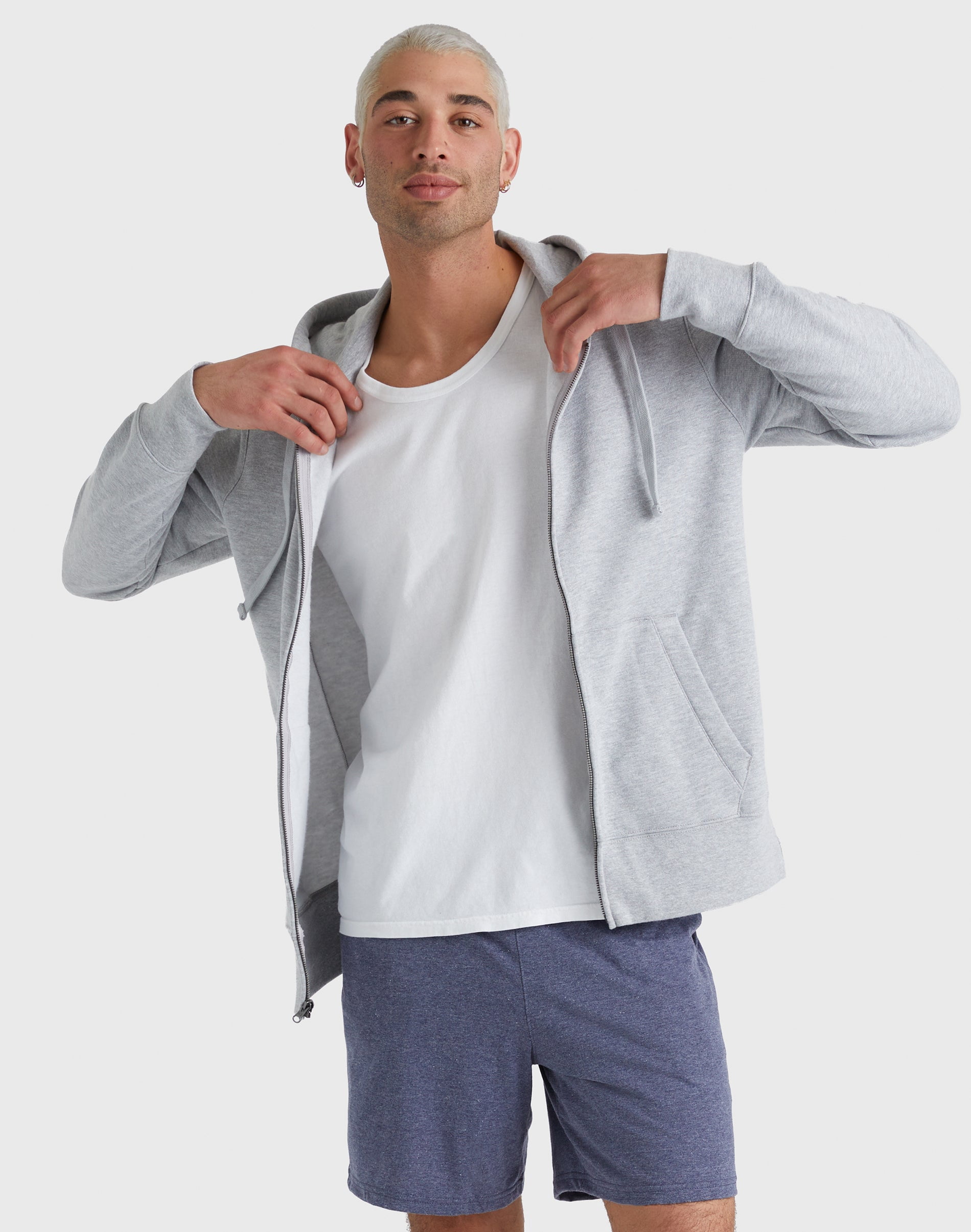 Hanes Mens Zip-Up Fleece Hoodie Originals Midweight Long Sleeve Sweatshirt (Black, S) ywi37