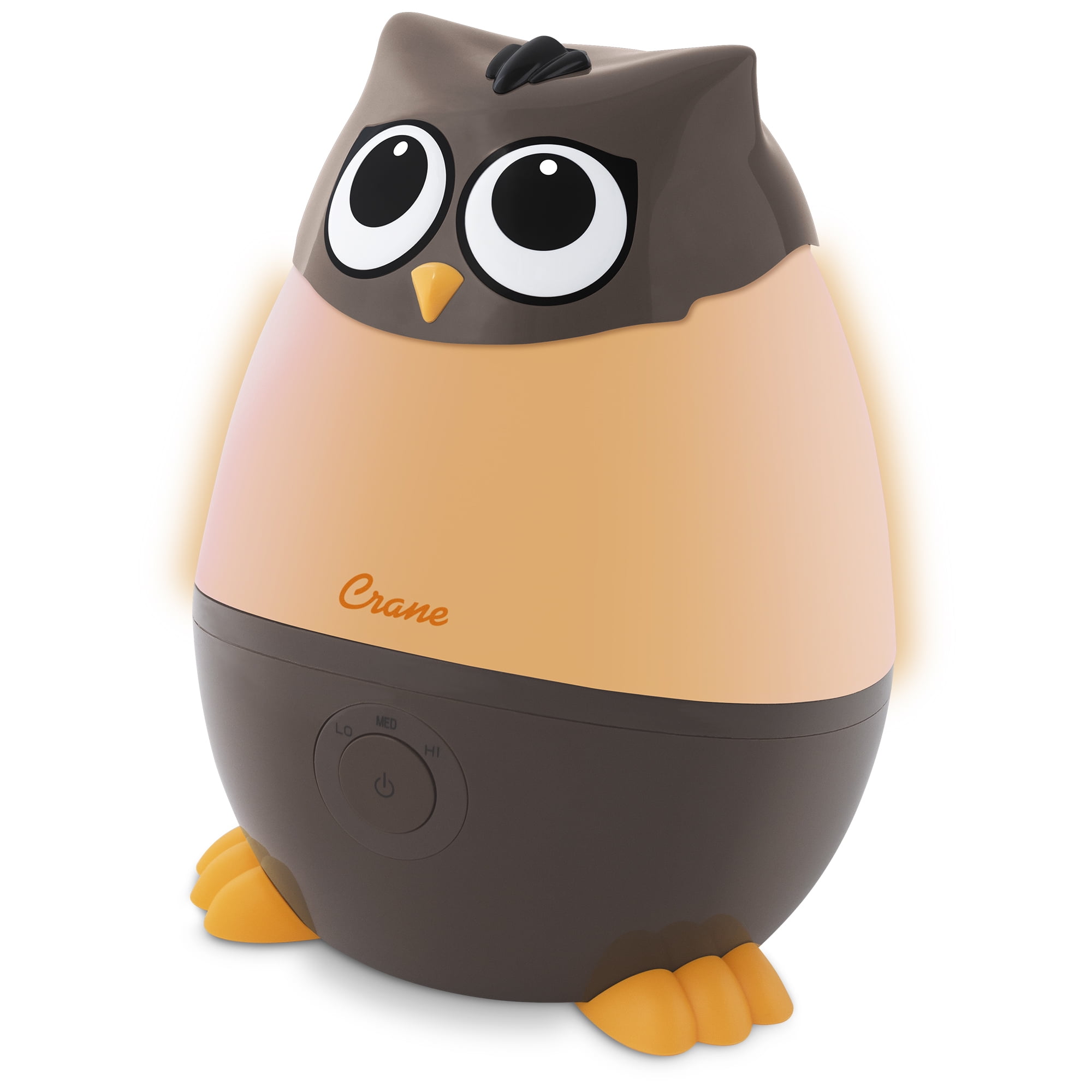 Crane Adorables Ultrasonic Cool Mist Humidifier, Owl Design, Aroma Diffuser (Brown, 0.5 gal) 104nw