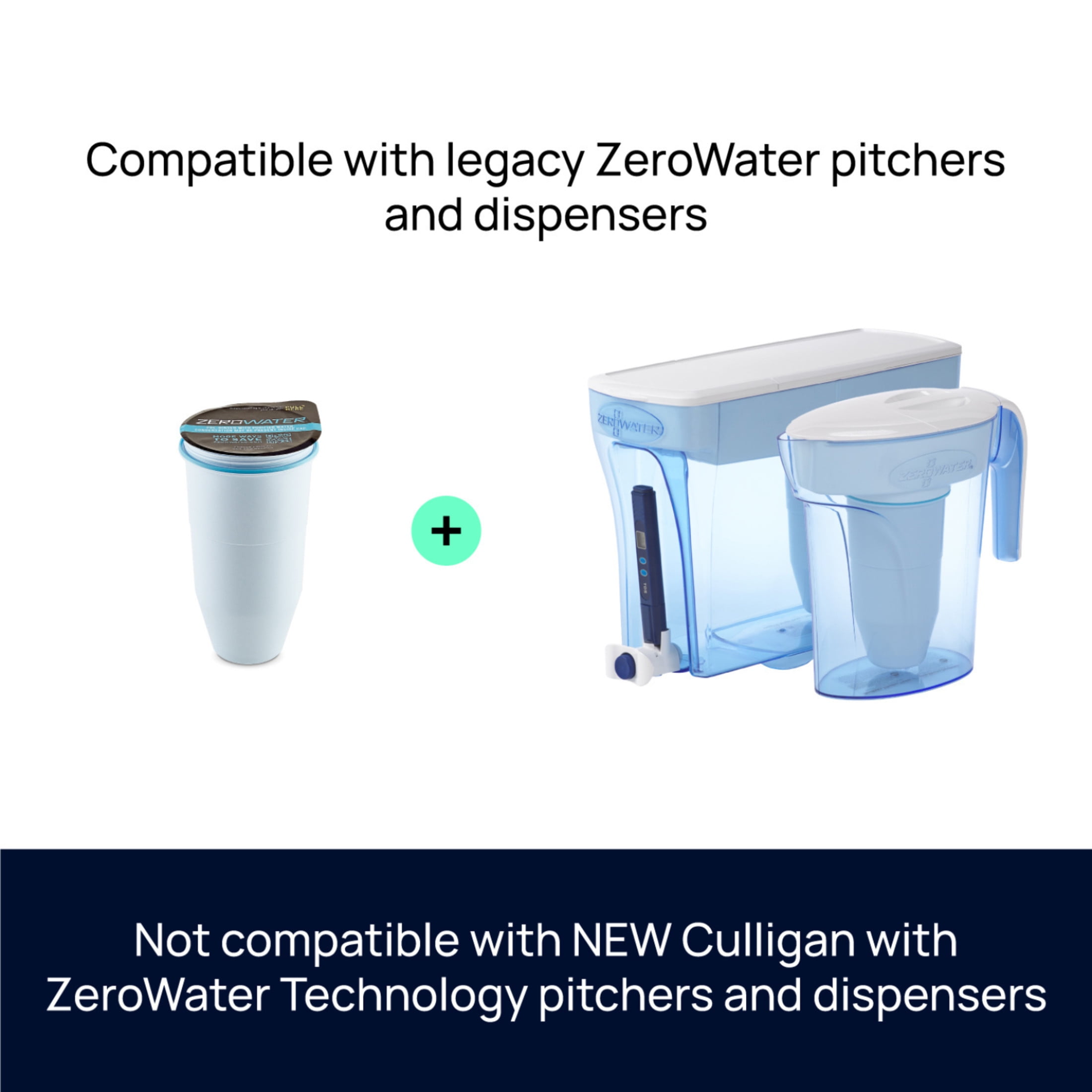 ZeroWater 7 Cup 5-Stage Ready-Pour Water Filter Pitcher (Blue, 7 Cup) pmff4