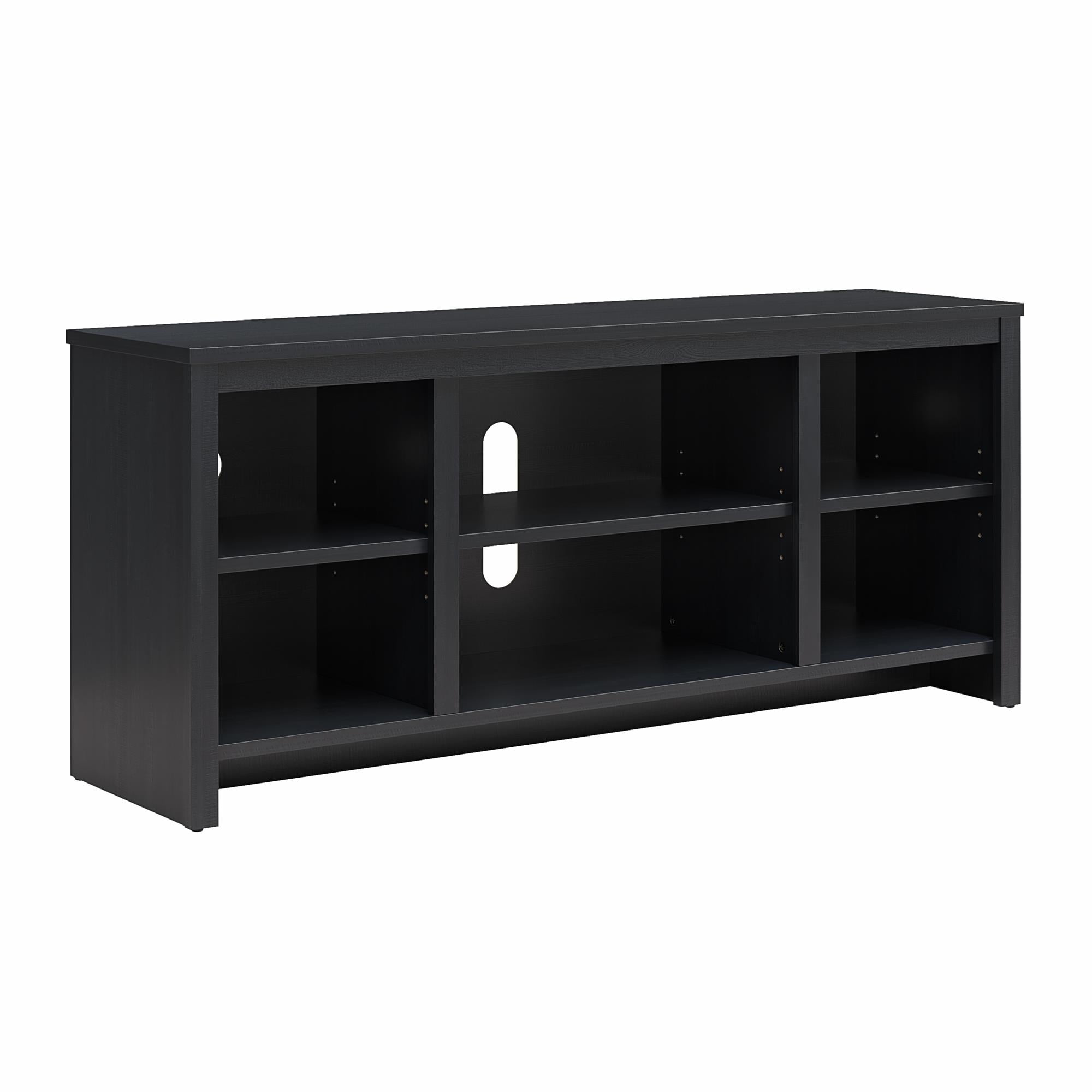 Mainstays Parsons TV Stand for TVs up to 50 in (Black Oak, 45.5 in W x 19.7 in H x 15.75 in D) rncyb
