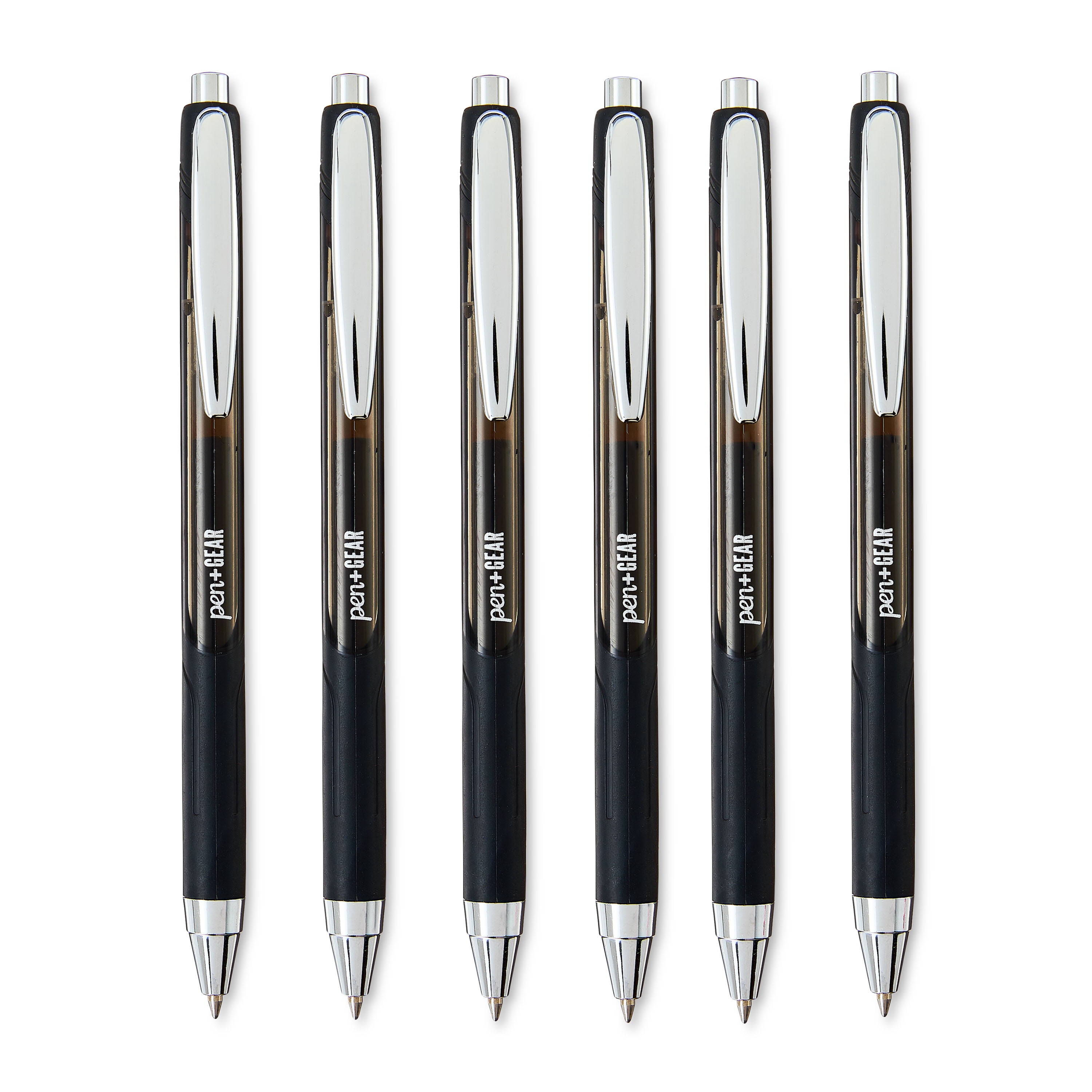 Pen+Gear Retractable Gel Pens, Smooth Writing Medium Point, Quick-Dry Ink (Black, 2 Count) q0rc8