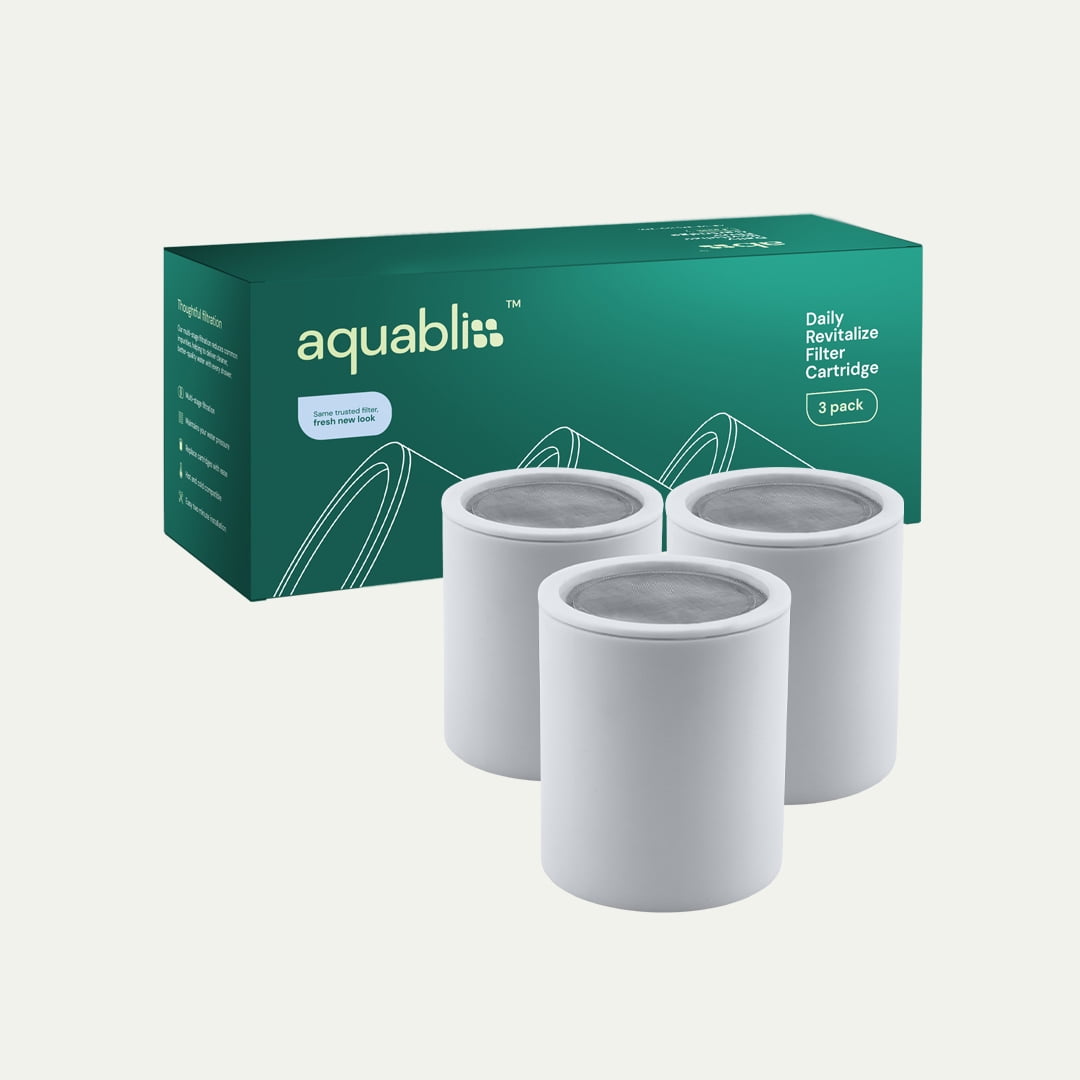 AquaBliss Daily Revitalize Shower Filter Replacement Cartridge (White, 3-Pack) 9ze42