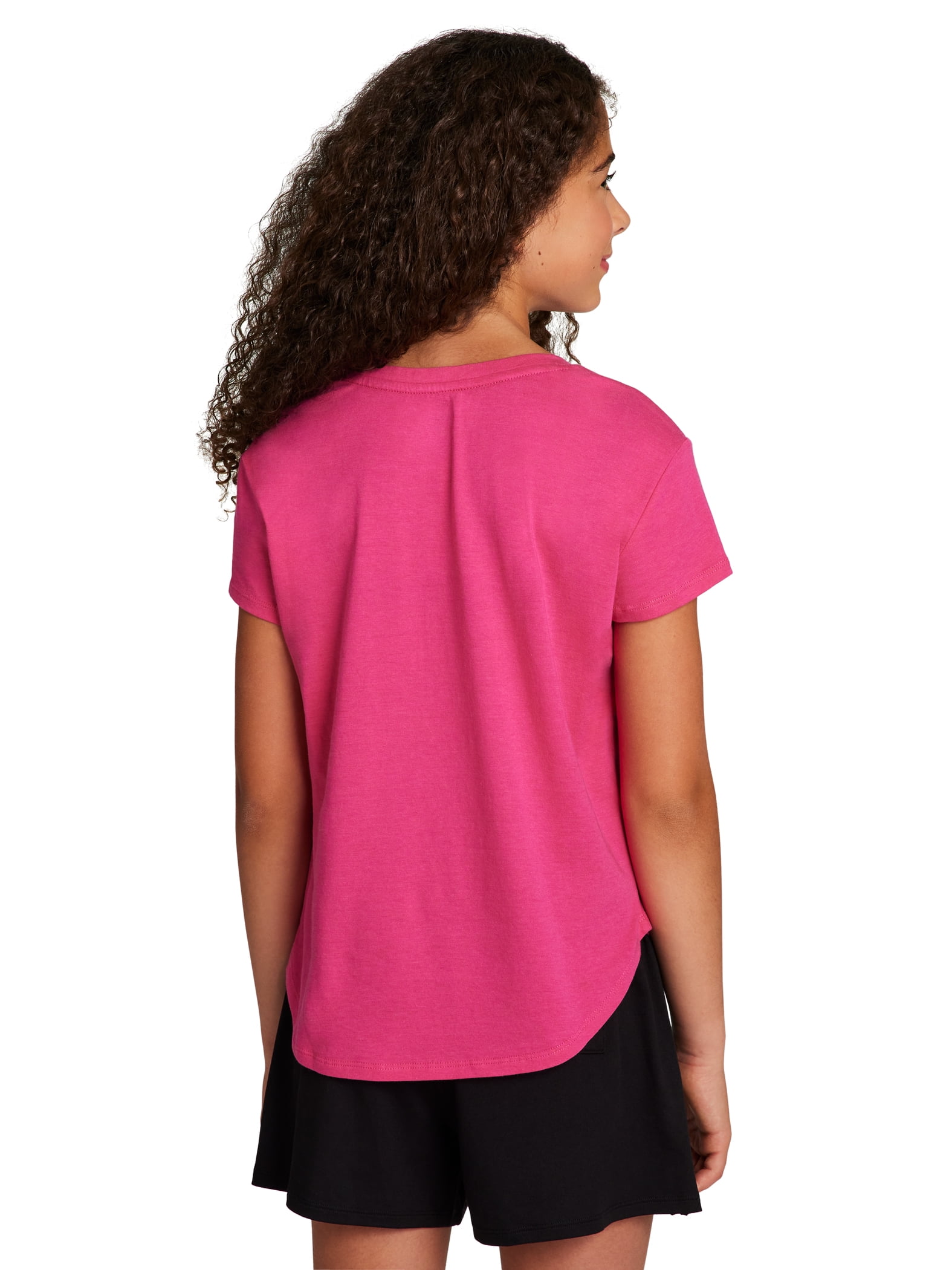 Reebok Girl’s Athletic Identity Short Sleeve T-Shirt (Black, Size S, 2-Pack) ldlvv