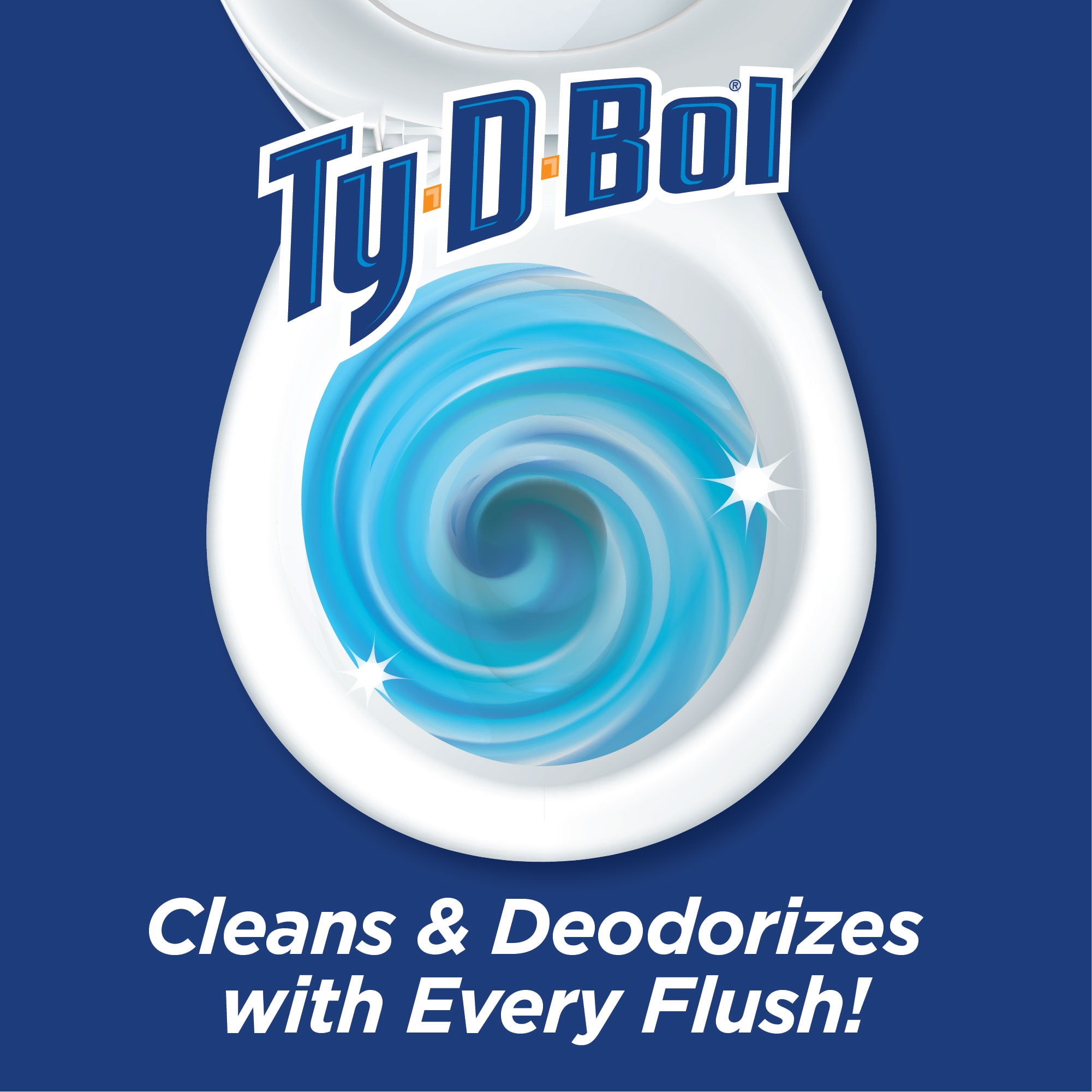 Ty-D-Bol Bleach-Free Toilet Bowl Cleaner Tablets, Hard Water Stain Remover (Blue, 1.4 oz, 10 Count) lygkm