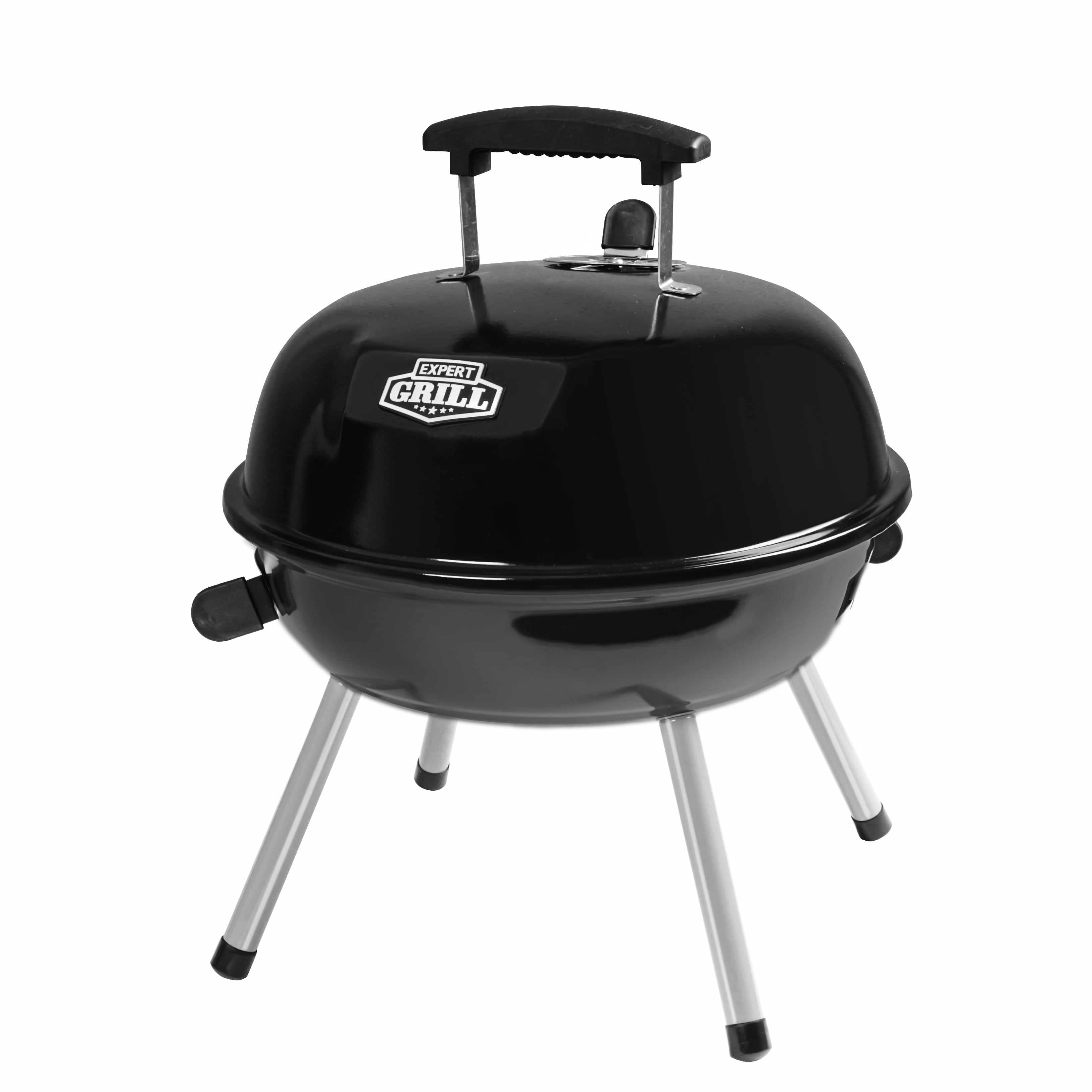 Expert Grill Portable Charcoal Grill, Durable Steel Outdoor Cooking BBQ (Black, 14.5 in) p4zl7