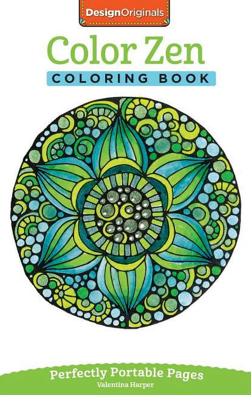 Design Originals Color Zen Coloring Book: On-The-Go Portable Art Therapy (64 Pages) iktfy