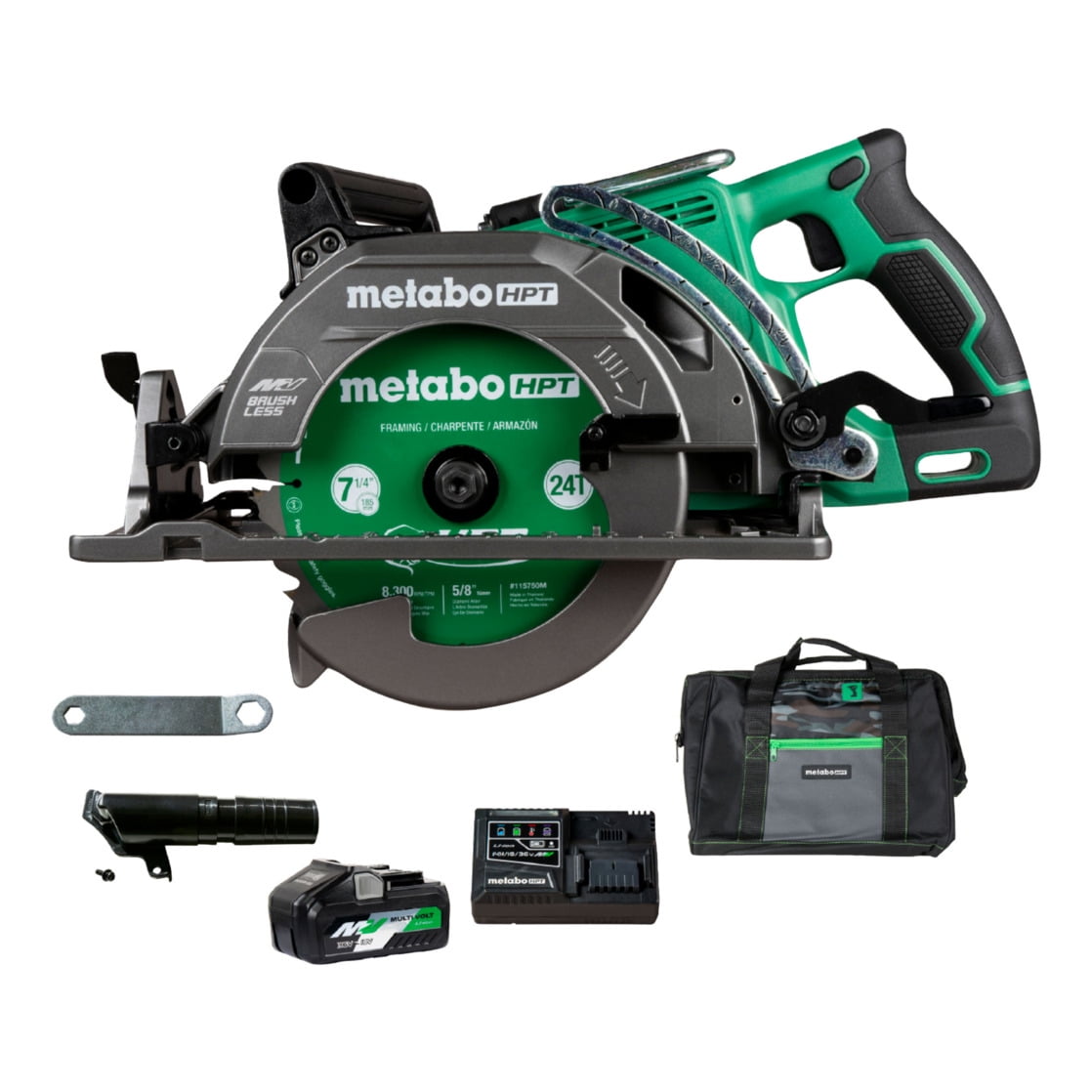 Metabo HPT 36V Cordless Circular Saw, Brushless Motor, High-Efficiency Cutting (7-1/4-In) ett55