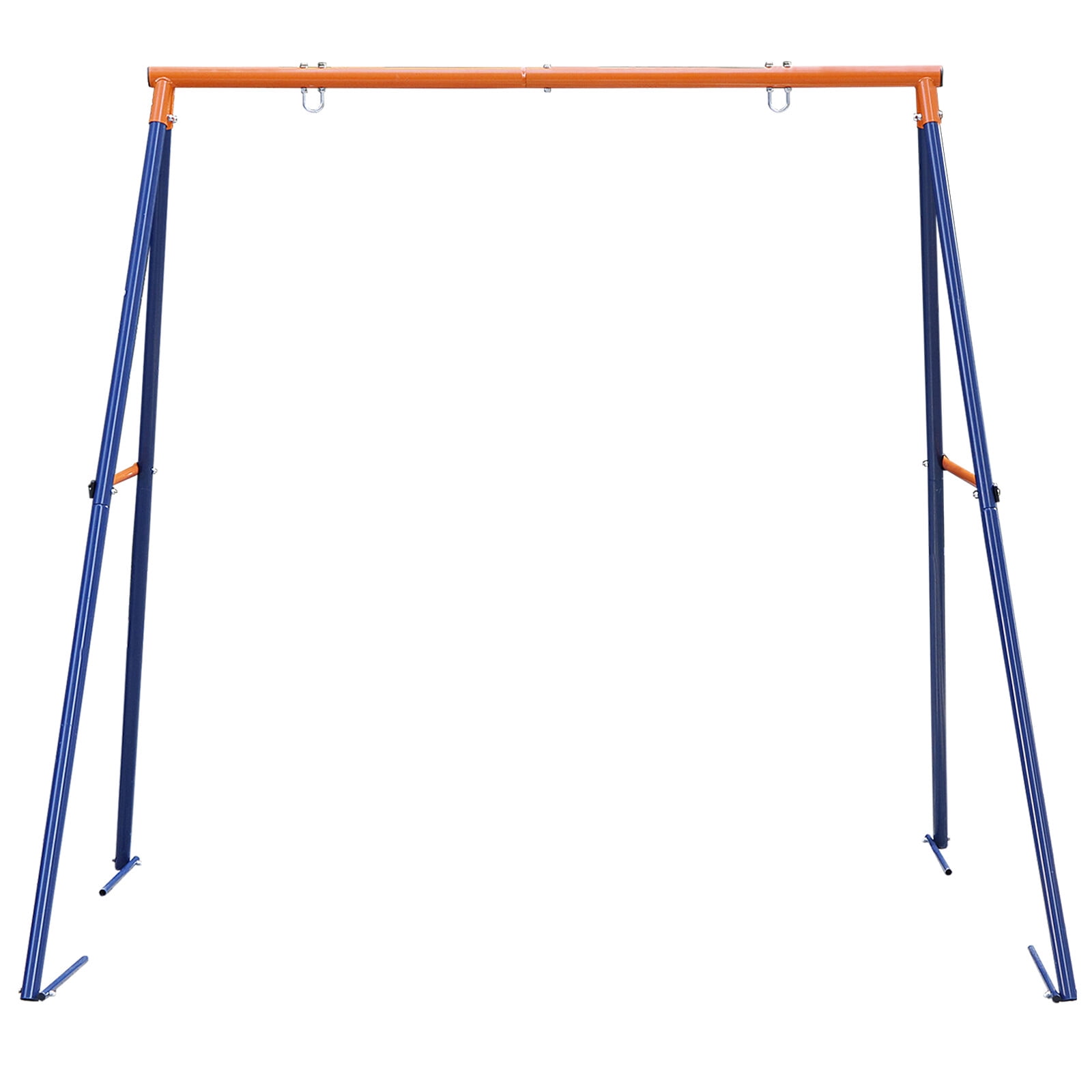 ZenSports Kids Outdoor A-Frame Swing Stand Set, Heavy Duty Steel Frame for Backyard Play (Black, 87 in x 64 in x 71 in) jwz0h