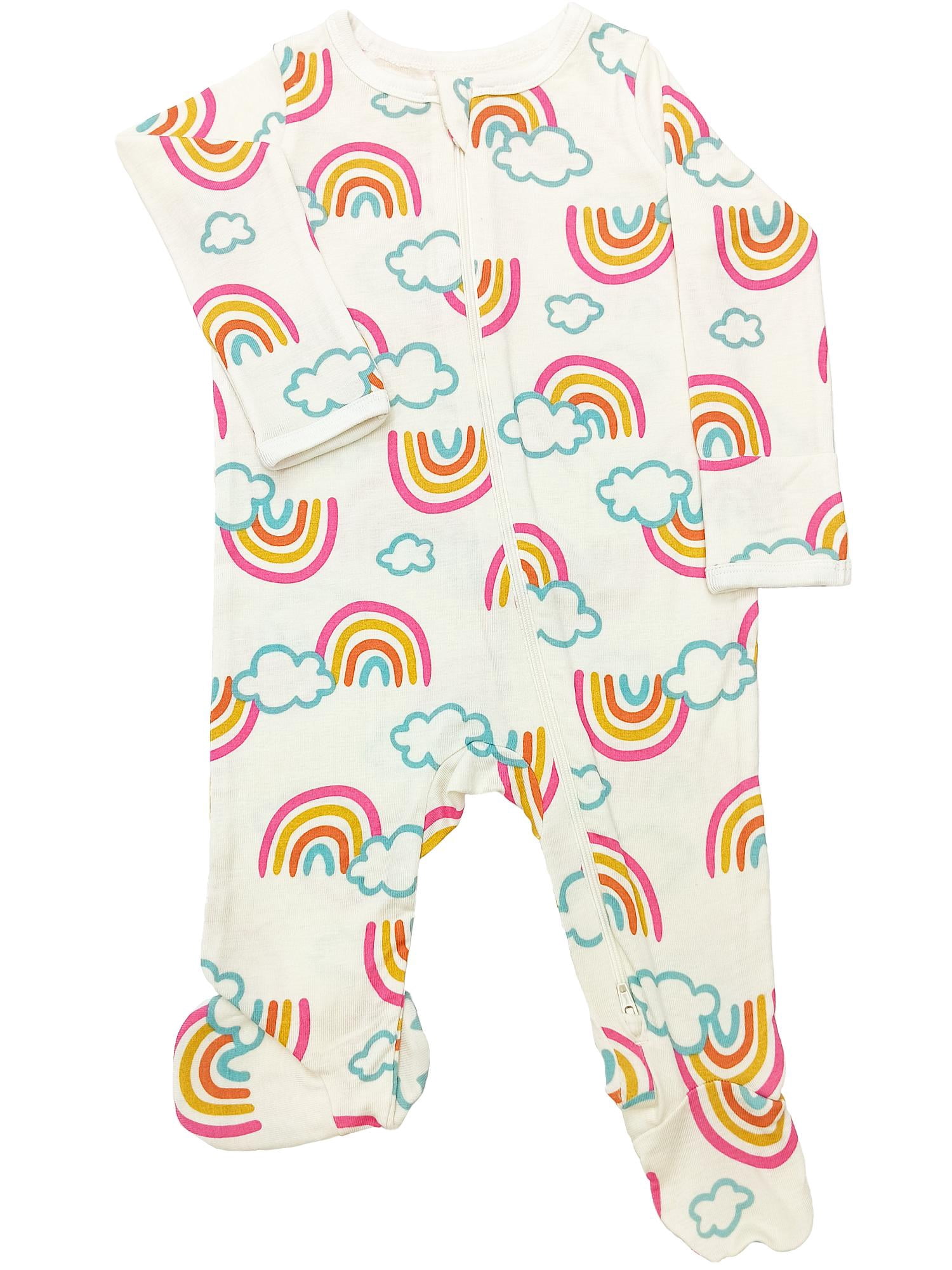 Wonder Nation Baby Gender Neutral Zip Front Footed Sleep N Play Pajamas (White, Preemie-9 Months) qkjau
