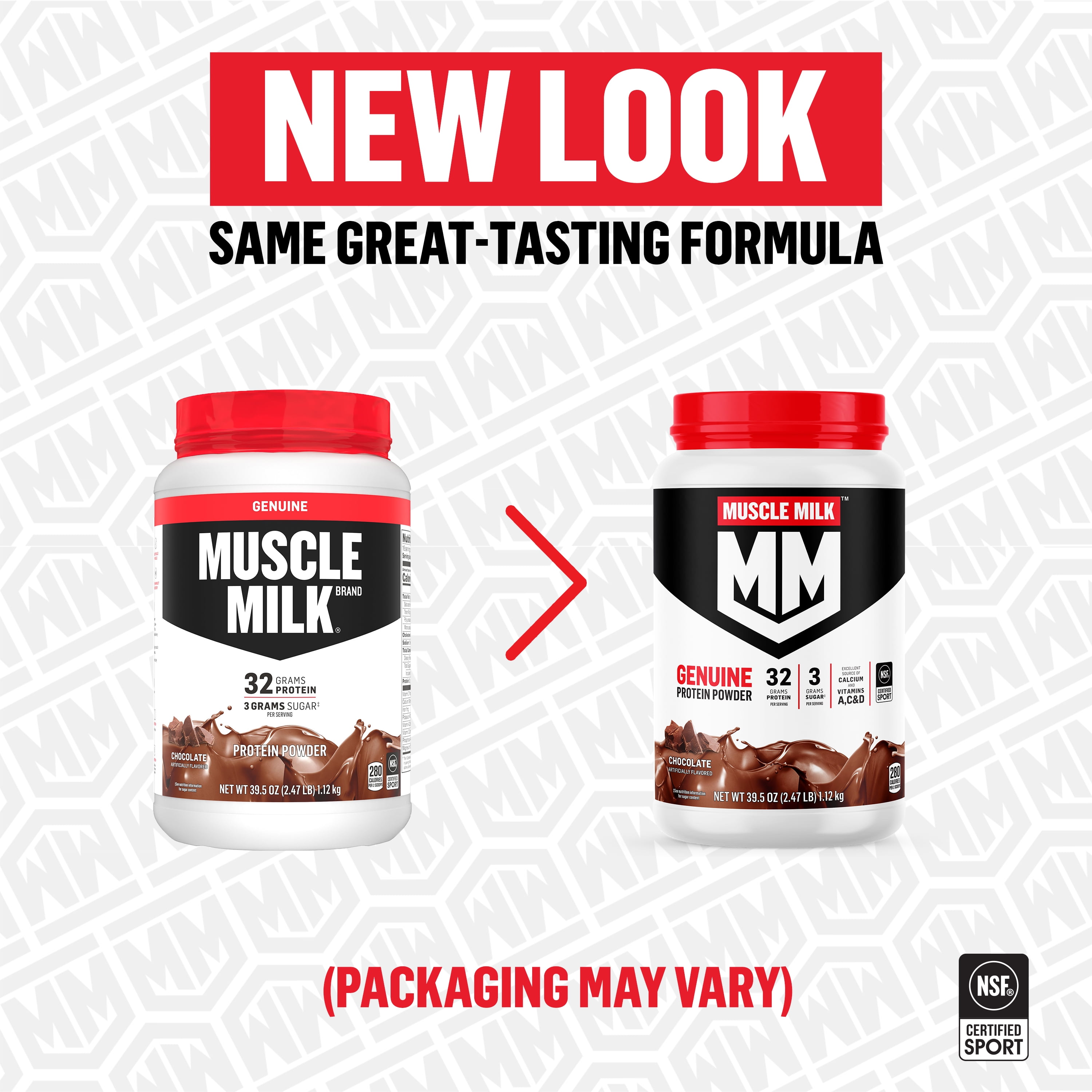 Muscle Milk Genuine Protein Powder, Vanilla Creme, Post-Workout Recovery & Muscle Support (Vanilla, 1.93 lb) t4zfd