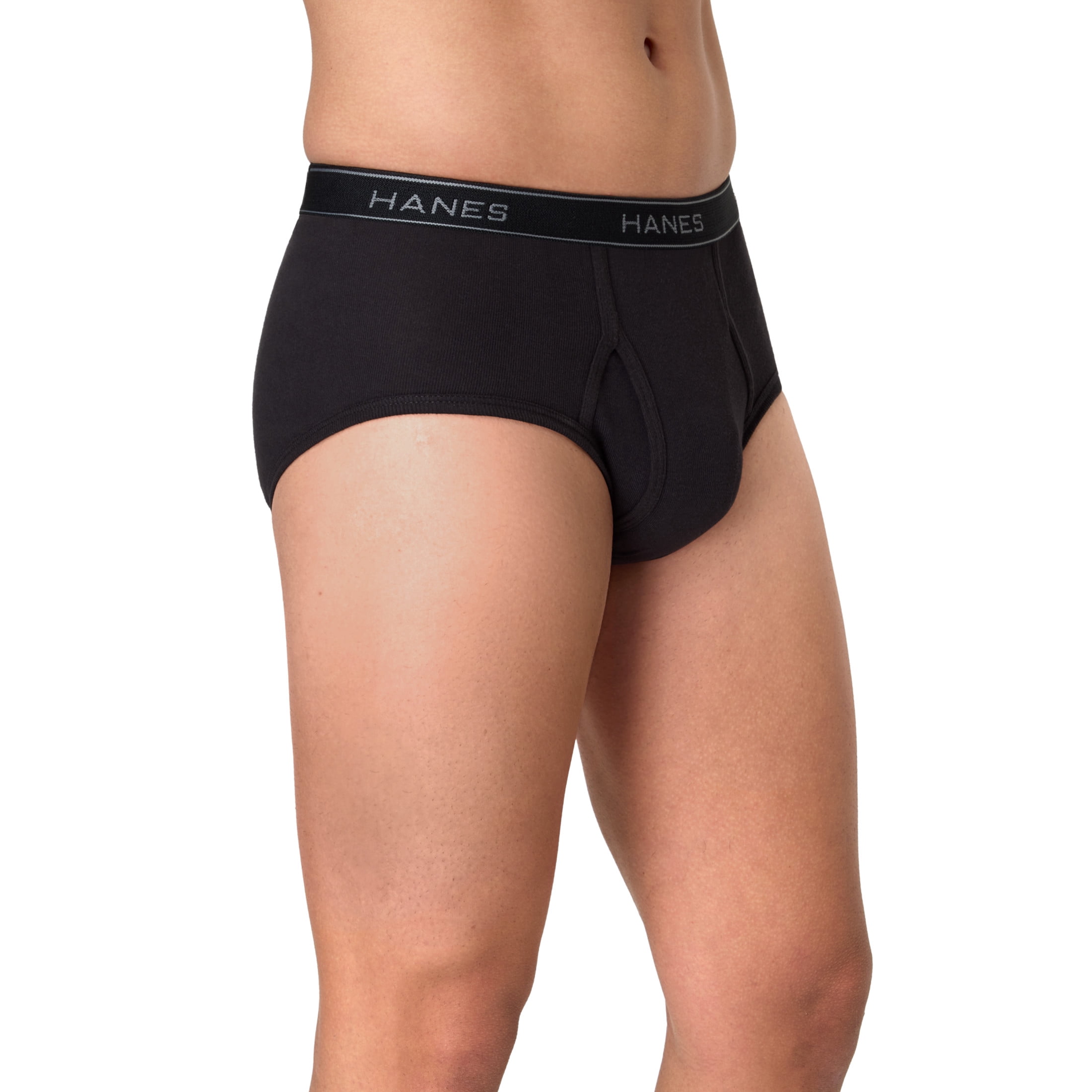 Hanes Men's Mid-Rise Cotton Brief Underwear (Blue, 10-Pack) x2jdb