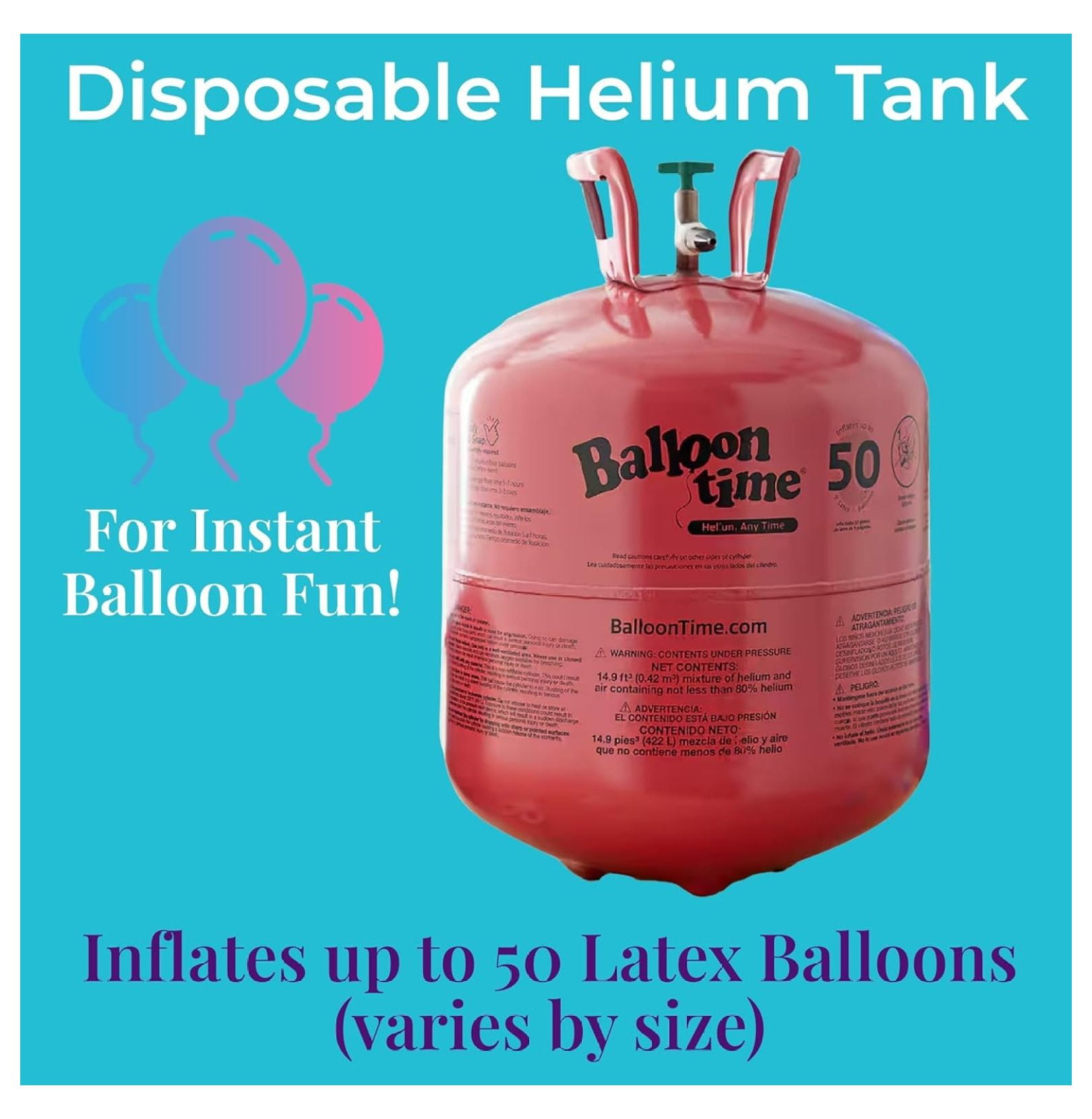 Yhkj Disposable Helium Tank for Party Balloons (14.9 cu ft) wncms