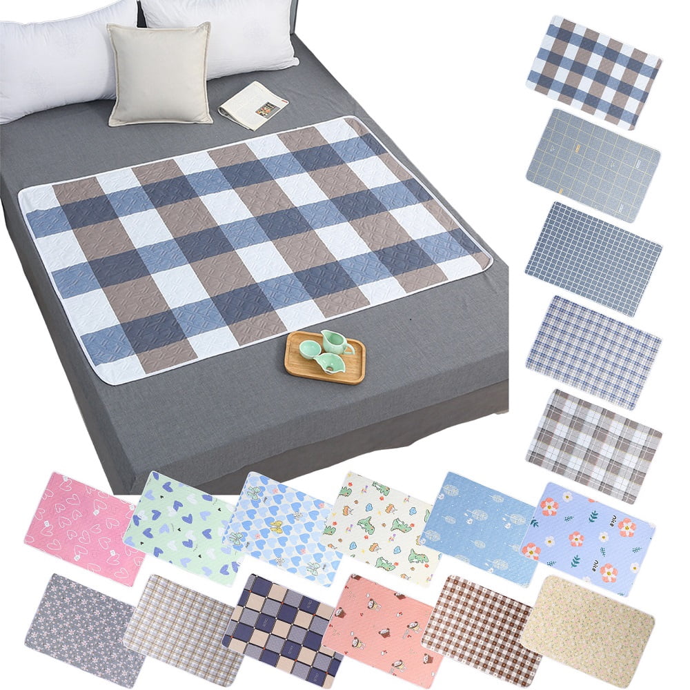 Wzzjkit Washable Incontinence Bed Pad, Heavy Absorbency Waterproof Protective Mat for Adults and Pets (59 in x 39 in) egs5t
