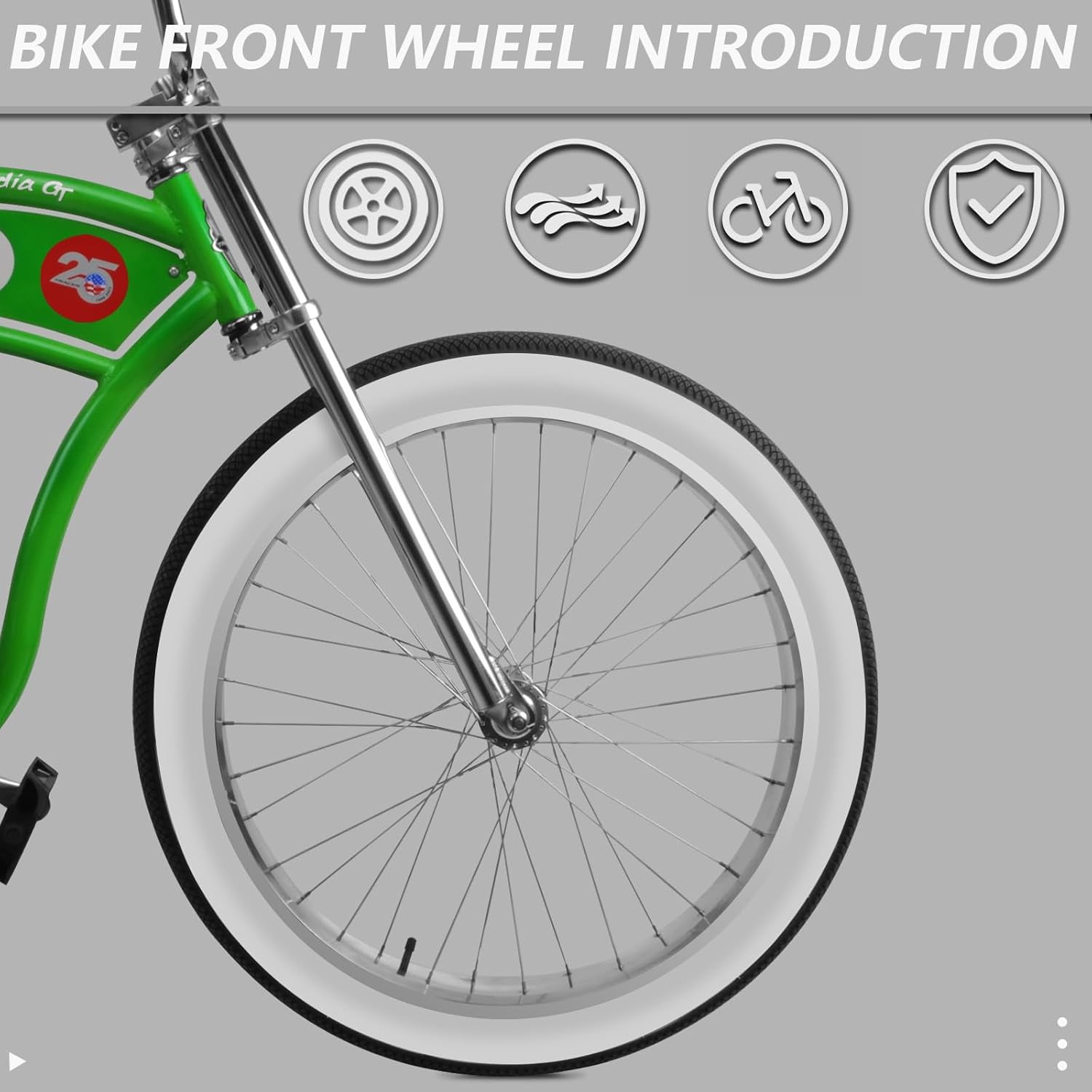 Tracer Bikes Arcadia Cruiser Bike, 7-Speed Disc Brake, Rugged Fat Tire Bicycle (Green, 26 in Wheel) 2ufm2