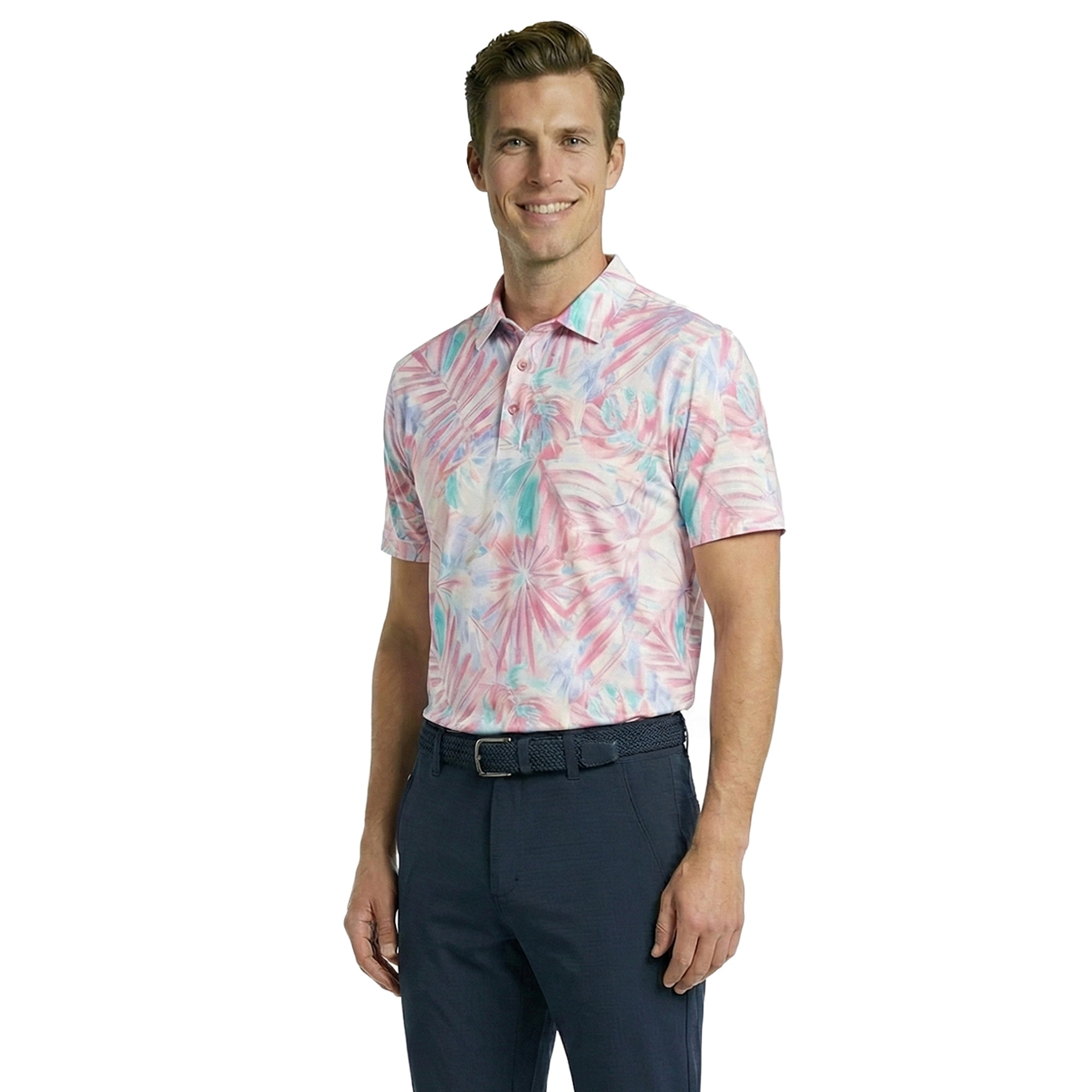 Birdie Bound Men's Golf Polo Shirt Moisture-Wicking Performance Athletic Top (Green, S) rkt5j