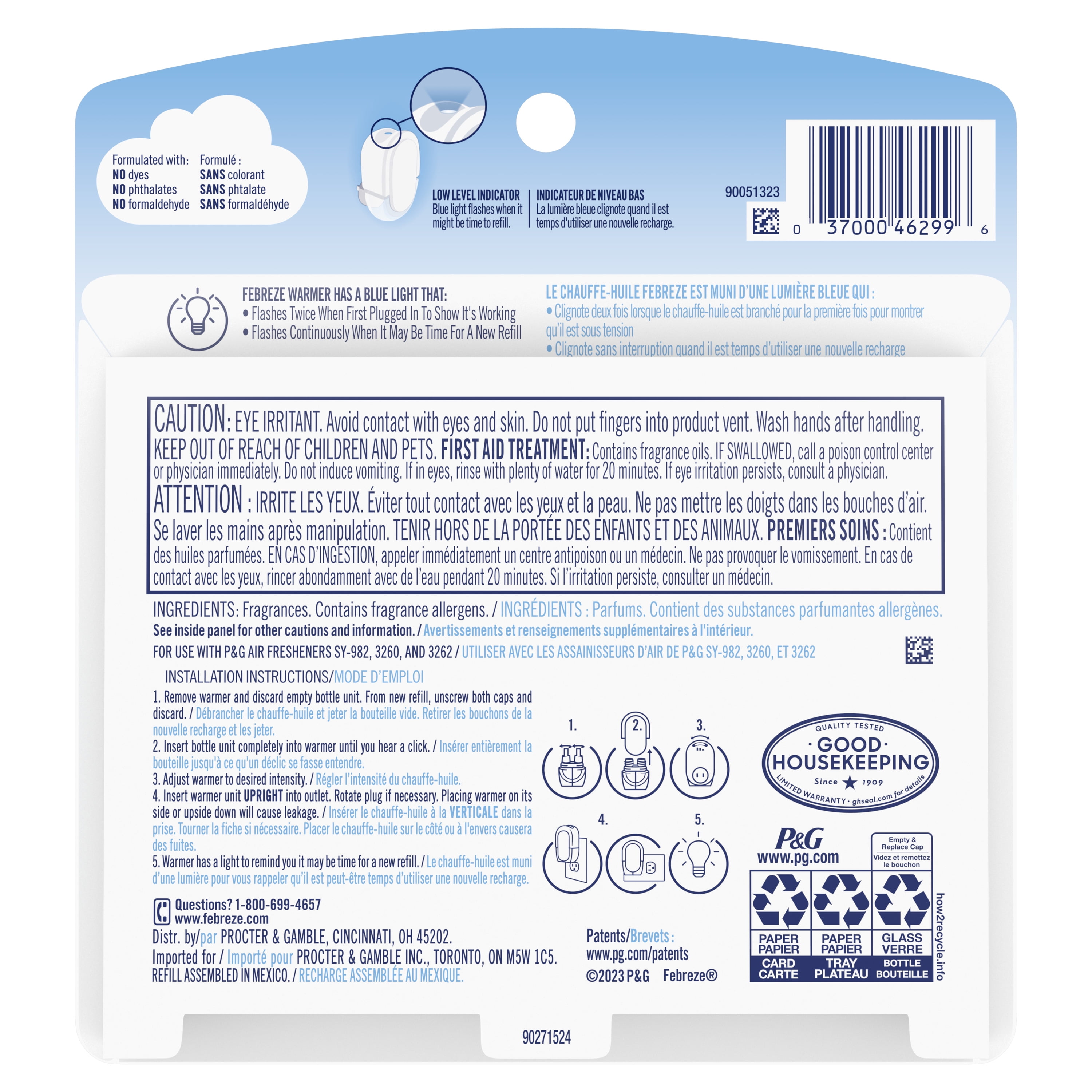 Febreze Fade Defy Plug In Air Freshener Refill, Odor-Fighting Scented Oil, Linen & Sky (0.87 fl oz, 2 Pack) eqcrd