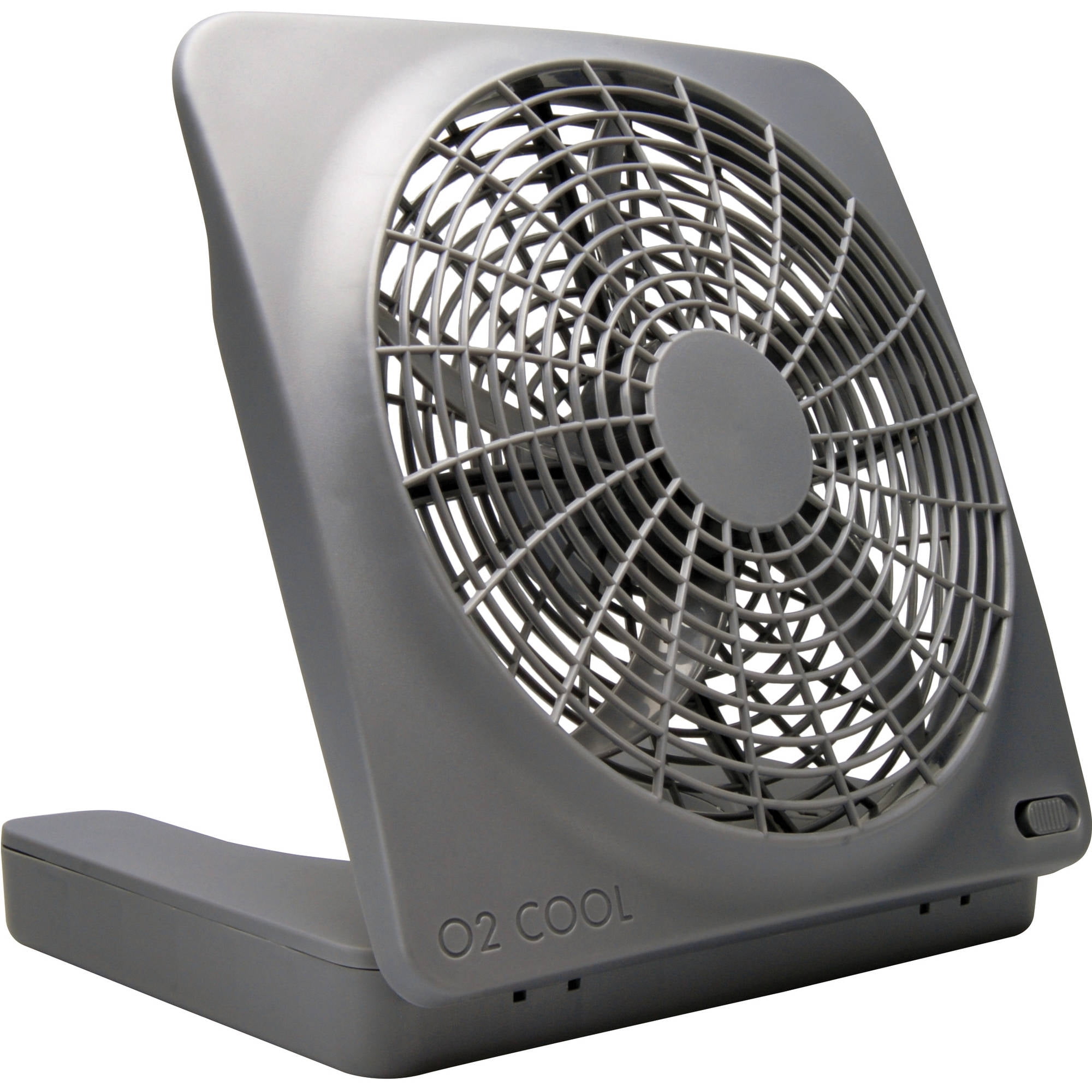 O2COOL Portable Camping Fan, Adjustable Desktop Cooling Fan (Grey, 10 in) oglzr