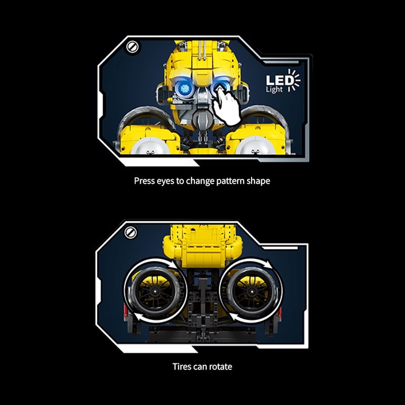 chanbrick Mech Robot Building Set, Steel Bumblebee Bust Model, Creative Construction Toy for Adults (1272 Pcs) hm10d