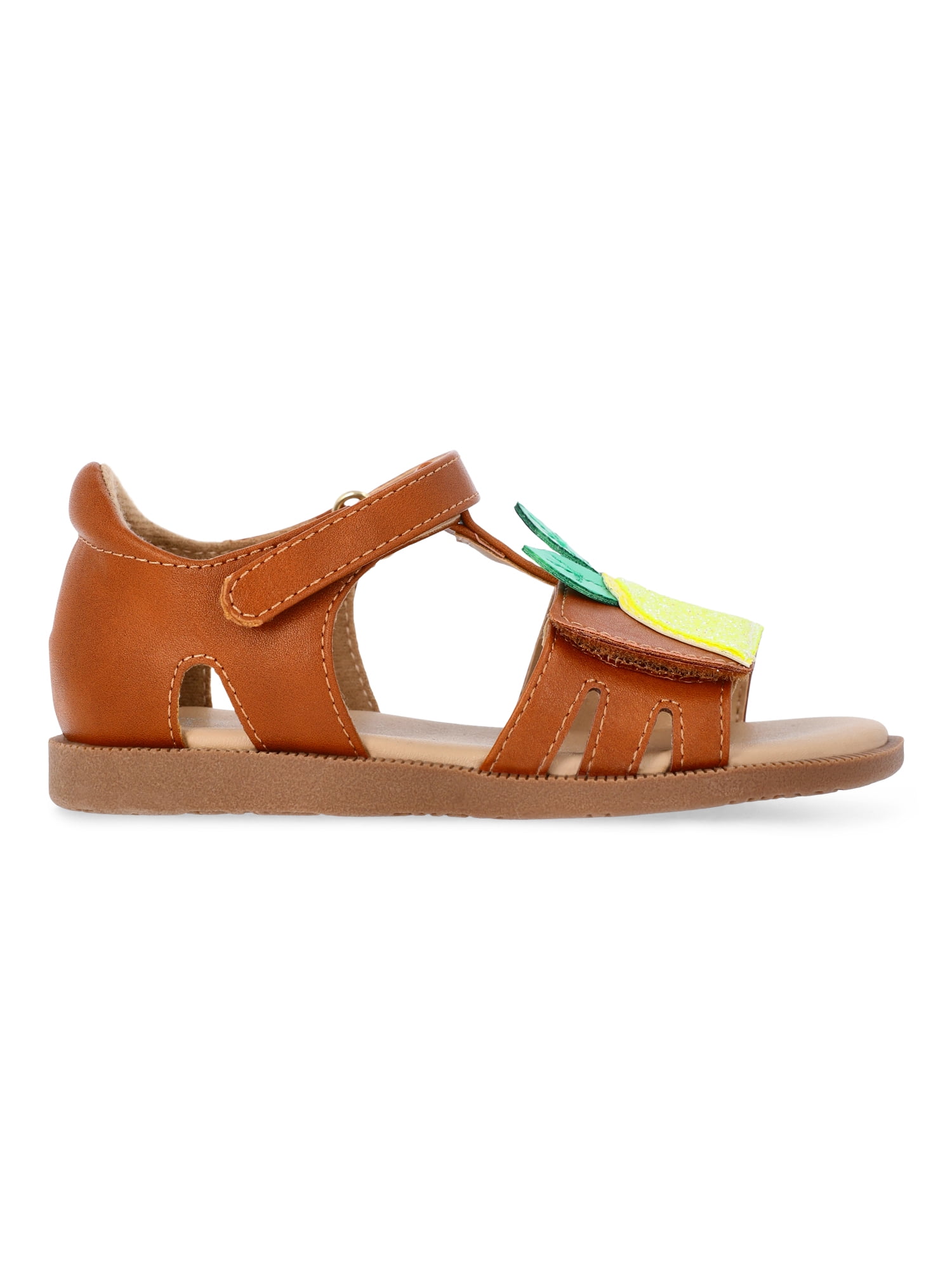 Wonder Nation Baby and Toddler Girls Fruit Sandals (Brown, 5 Toddler) afqt2
