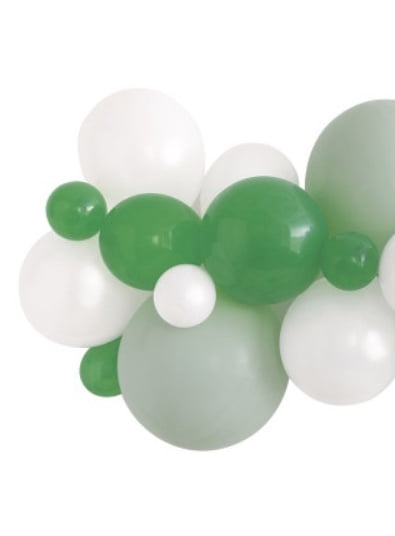 Unique Industries Balloon Arch Kit Matte Latex Decorative Party Supplies (White, Ivory, Green, 27 Count) kfjyp