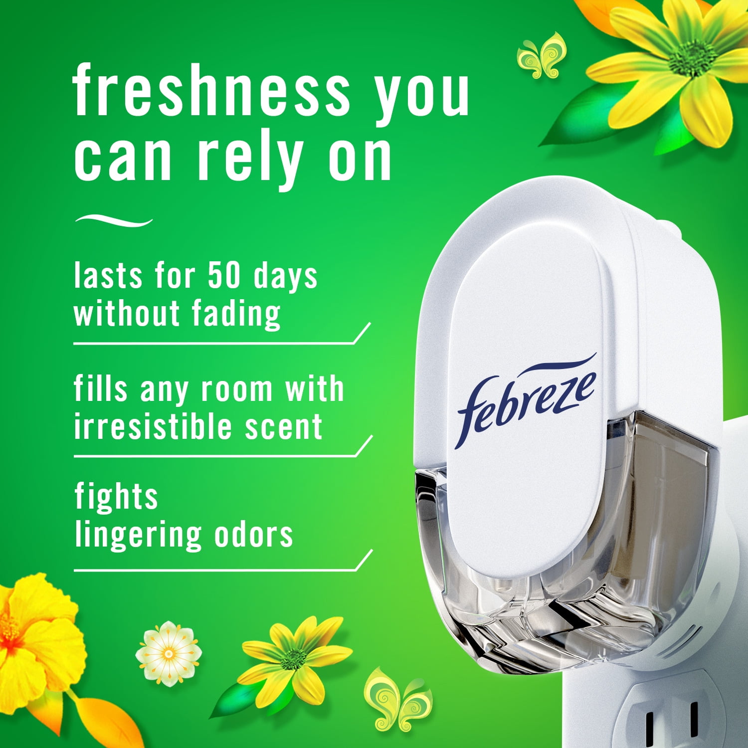 Febreze Fade Defy Plug In Air Freshener Scented Oil Refill (Gain Original, 4 Count, 0.87 fl oz each) cn3wz