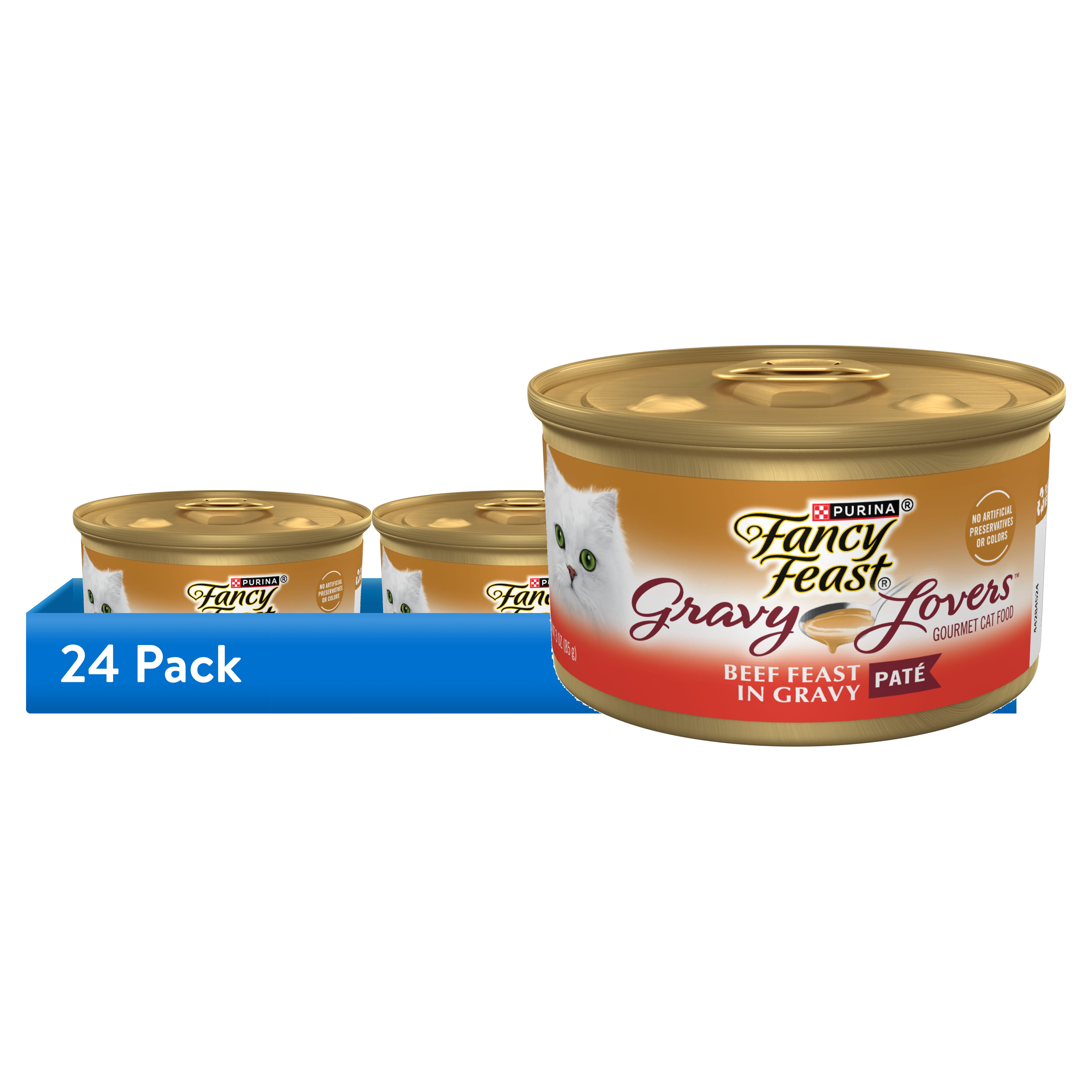 Fancy Feast Gravy Lovers Beef Feast Wet Cat Food (3 oz, 24 Pack) o4qex