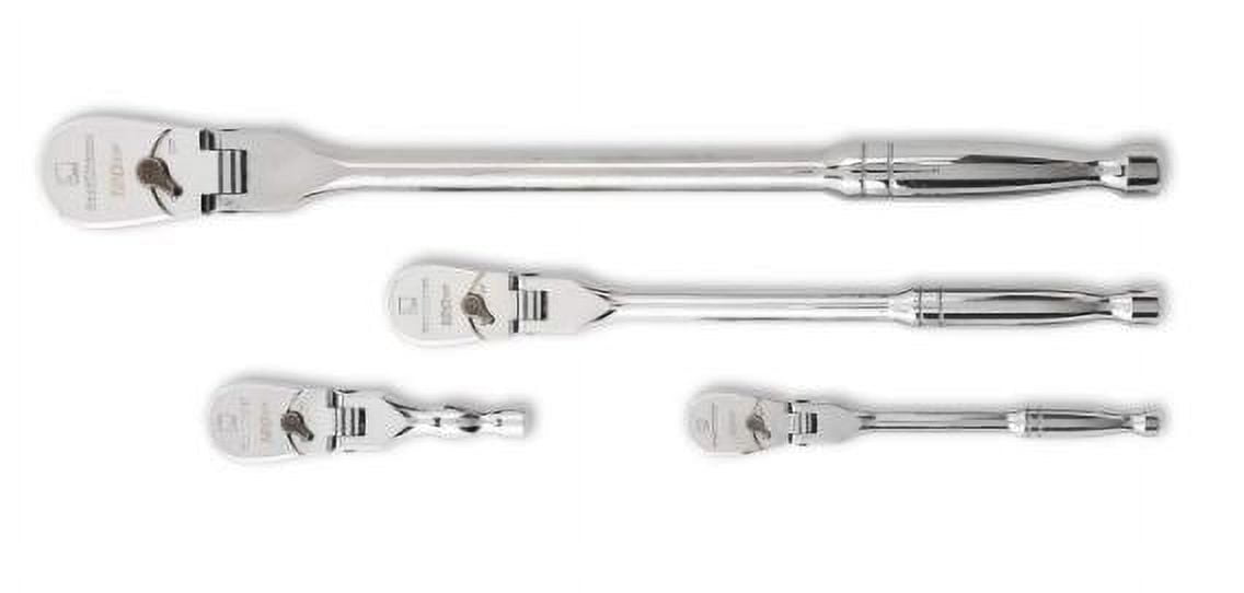 GEARWRENCH 120XP Flex Teardrop Ratchet Set, Full Polish Finish, 4-Piece (1/4 in, 3/8 in, 1/2 in Drive) c1s08
