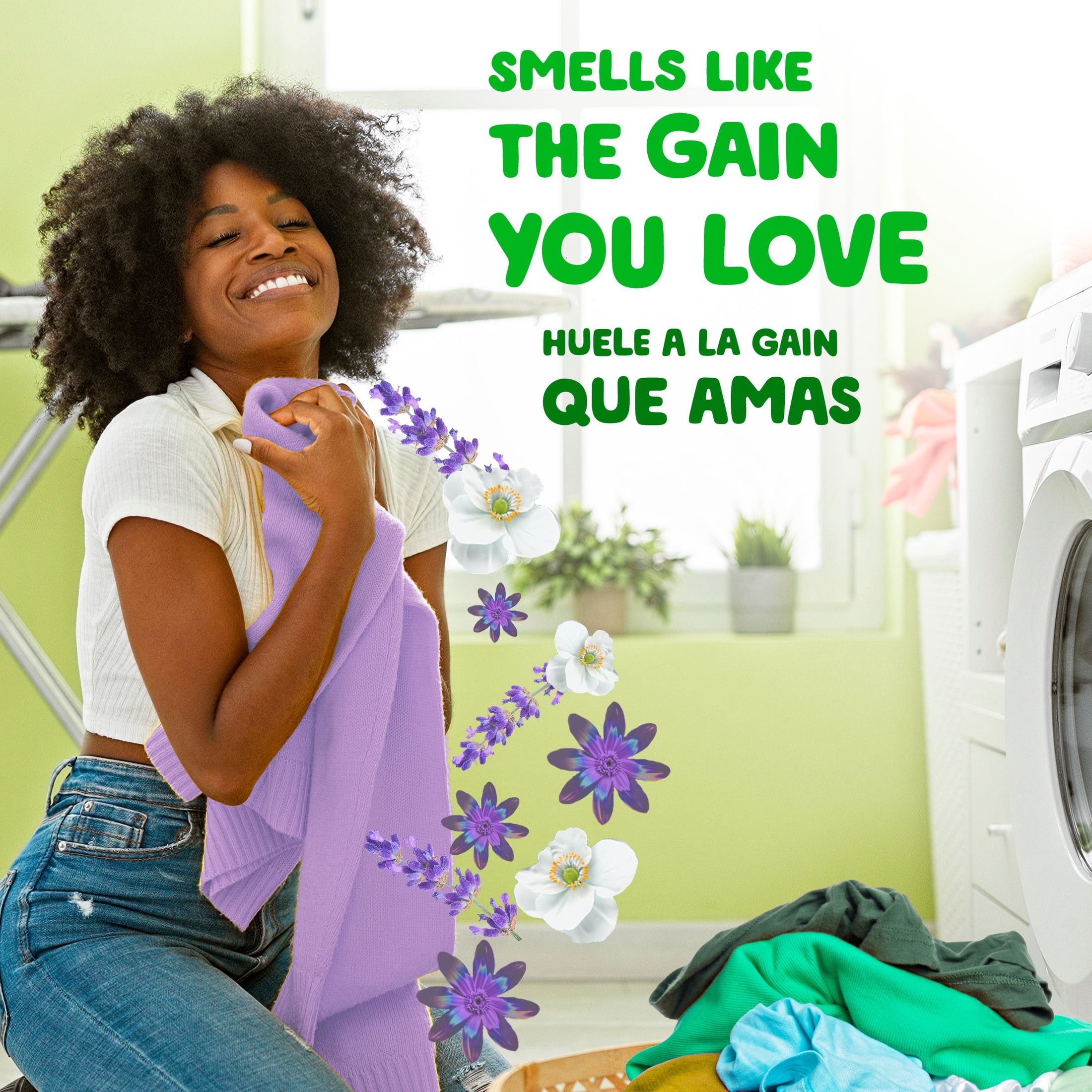 Gain Powder Laundry Detergent, Aroma Boost Lavender Scent, Long-Lasting Freshness (123 oz) rn2p3