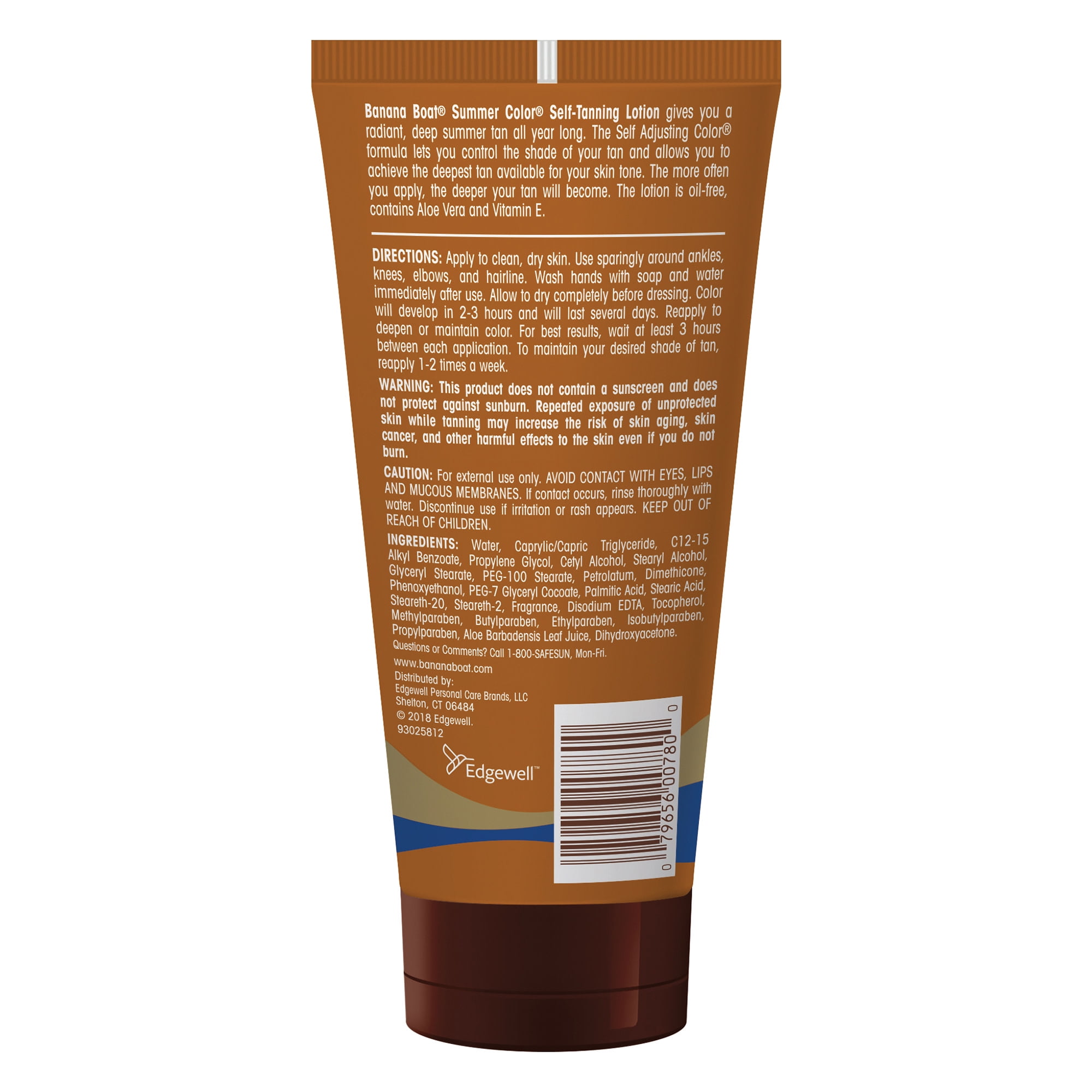 Banana Boat Summer Color Self Tanning Lotion, Streak-Free Natural Glow (Light Medium, 6 fl oz) m7c4q