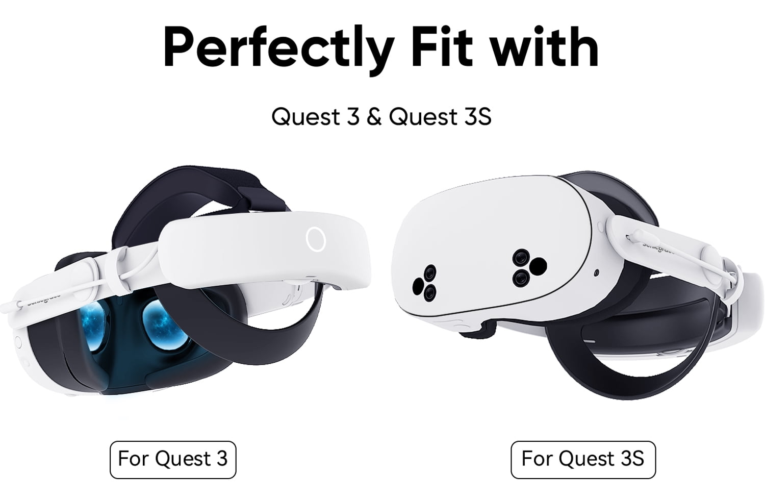 Sonicgrace S3 Duo Magnetic Battery Head Strap for Meta Quest 3 & 3S (White, 16000mAh Dual Battery Pack) wjr0h