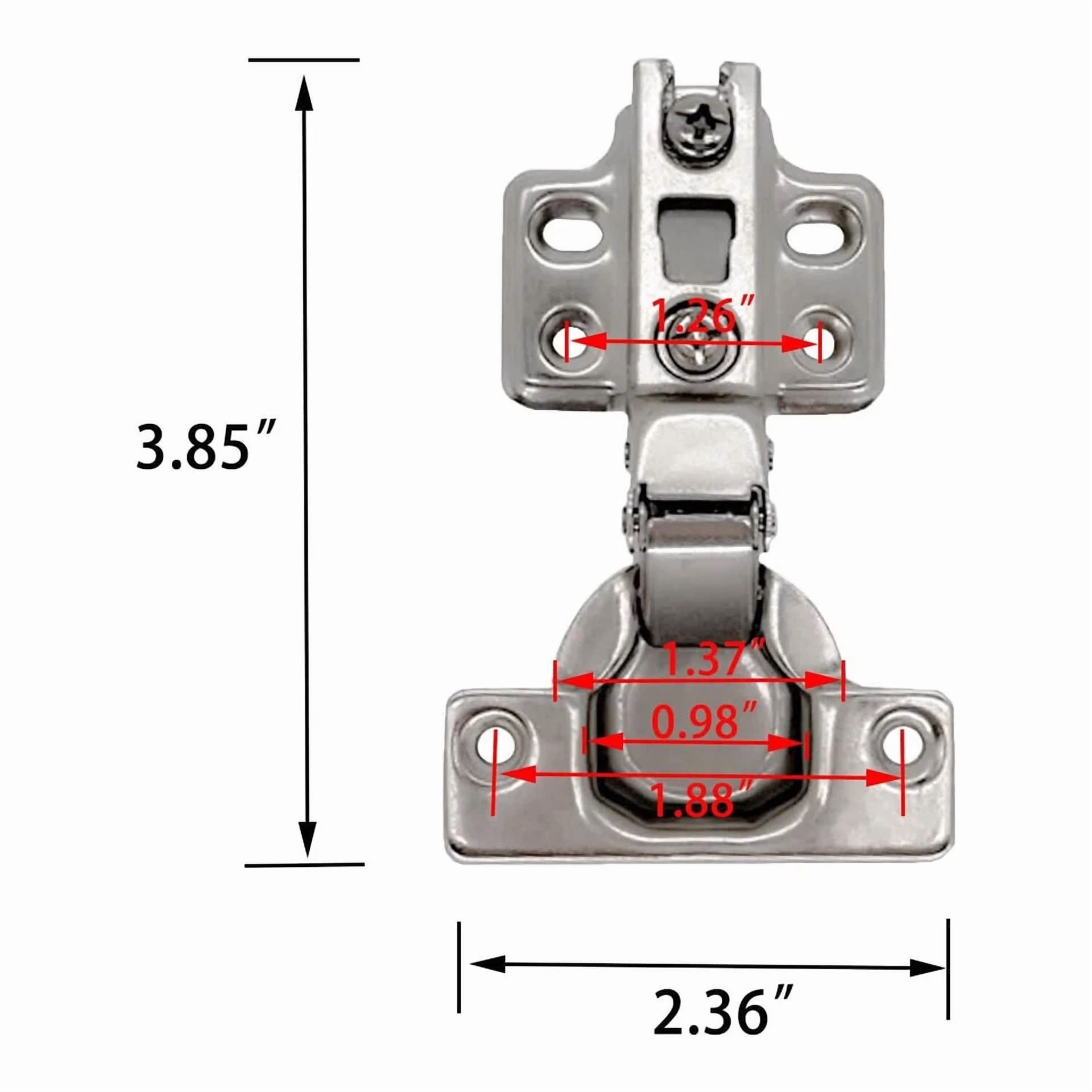 VAULT Face Frame Cabinet Door Hinges, Soft Close Mechanism (Silver, 2 Pack) 1owkk