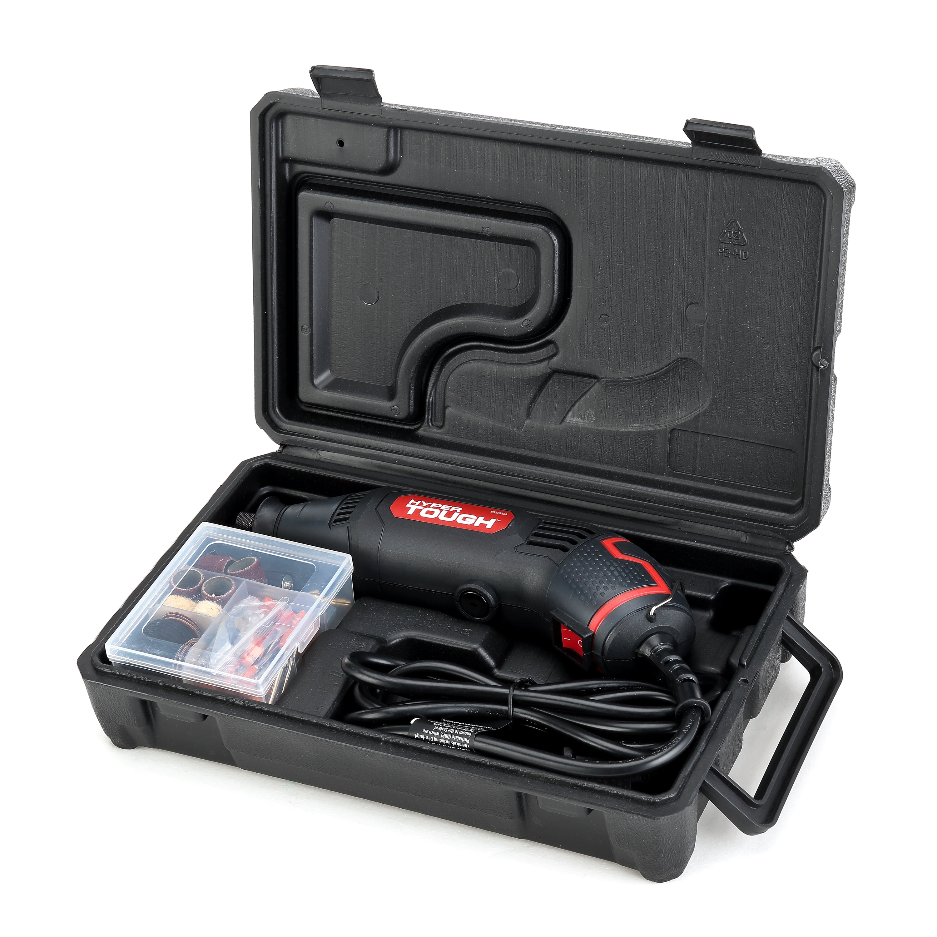 Hyper Tough Corded Rotary Tool Kit with 105 Accessories (Variable Speed, 6 ft Cord) pzg7n