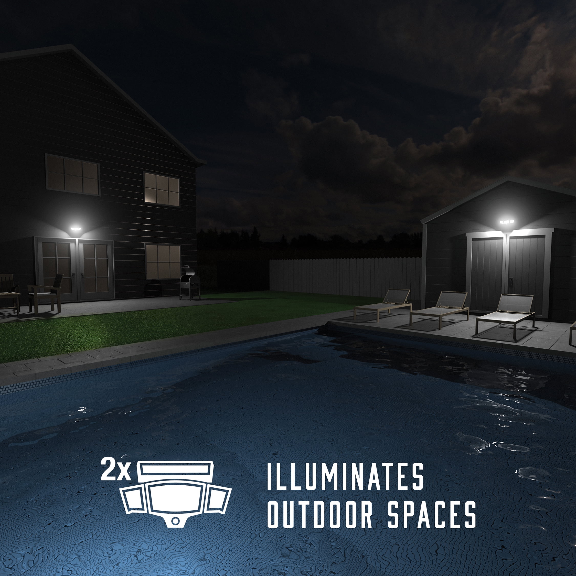 Tzumi Solar Motion Sensor Outdoor Flood Lights with Wireless Remote (Black, 2-Pack, 11 x 4.8 x 5 in) yt1q8