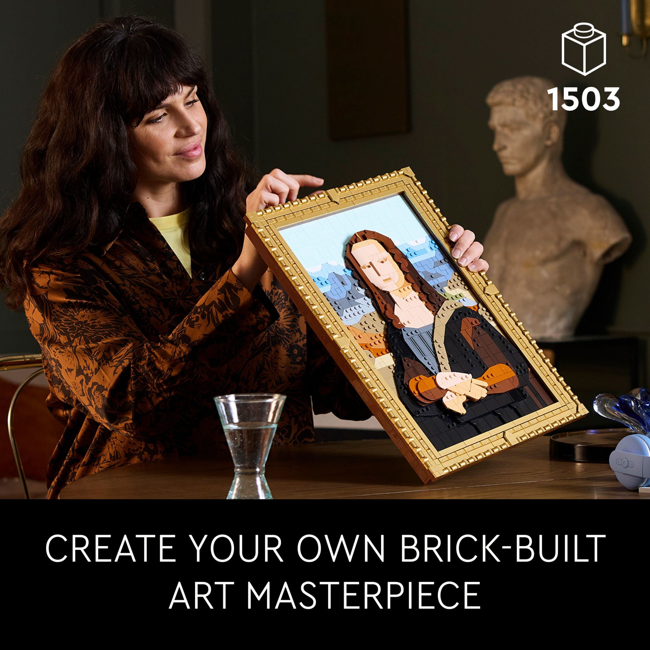 LEGO Art Mona Lisa Building Set, Leonardo da Vinci Wall Display for Adults (1,503 Pieces, 17 in x 11.5 in) 8s7f7