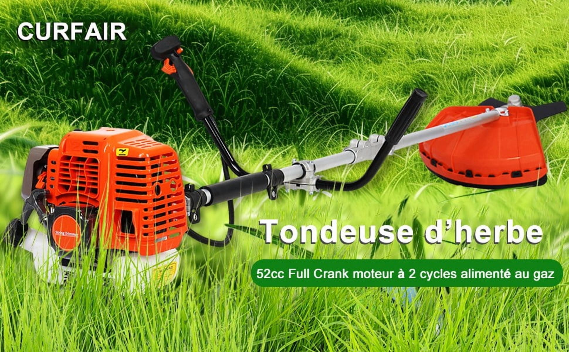 WETS 52cc Gas String Trimmer and Brush Cutter 2-in-1 Heavy Duty Lawn Edger (Orange) 3qxlv