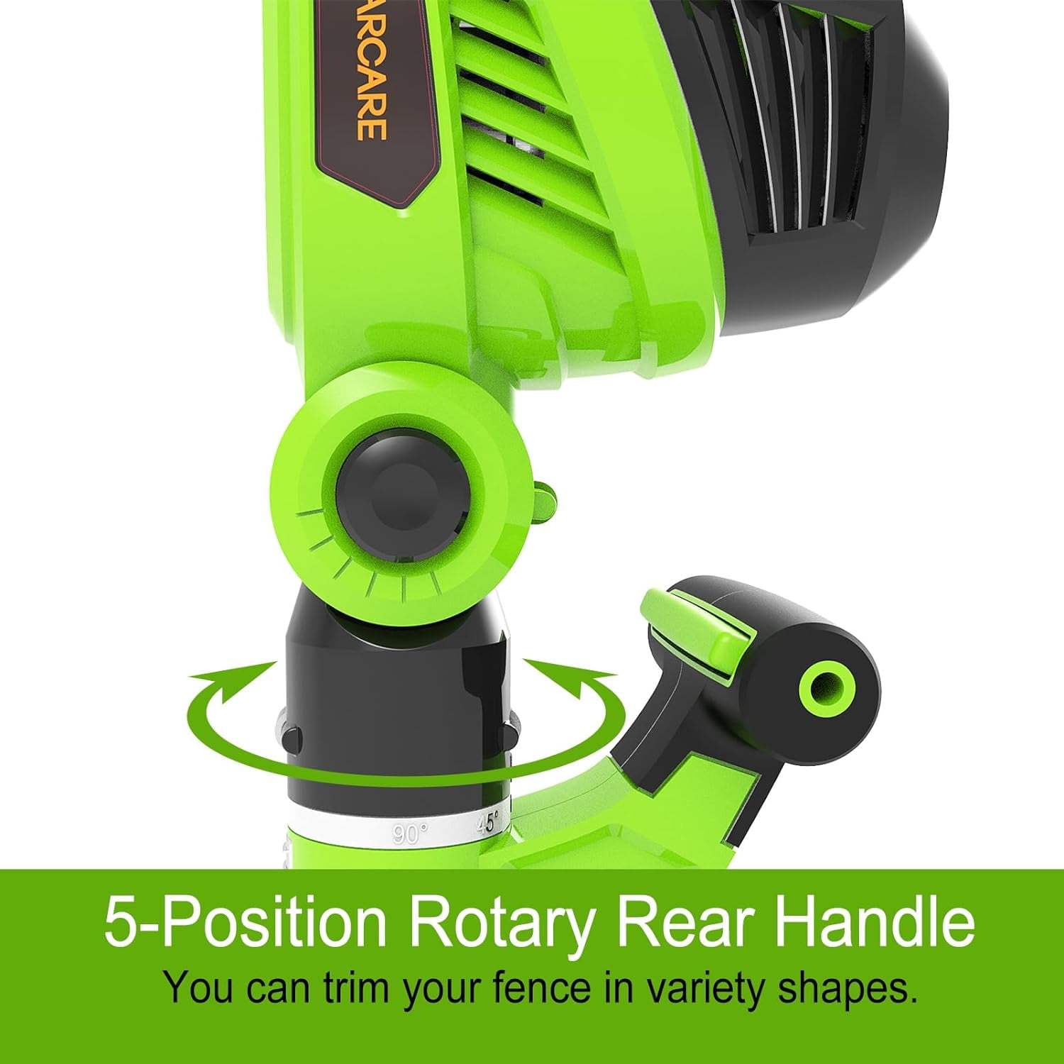 GarCare 2-in-1 Electric Pole Hedge Trimmer, Corded Garden Pruner with 18 in Dual-Action Blade (18 in) kwci5