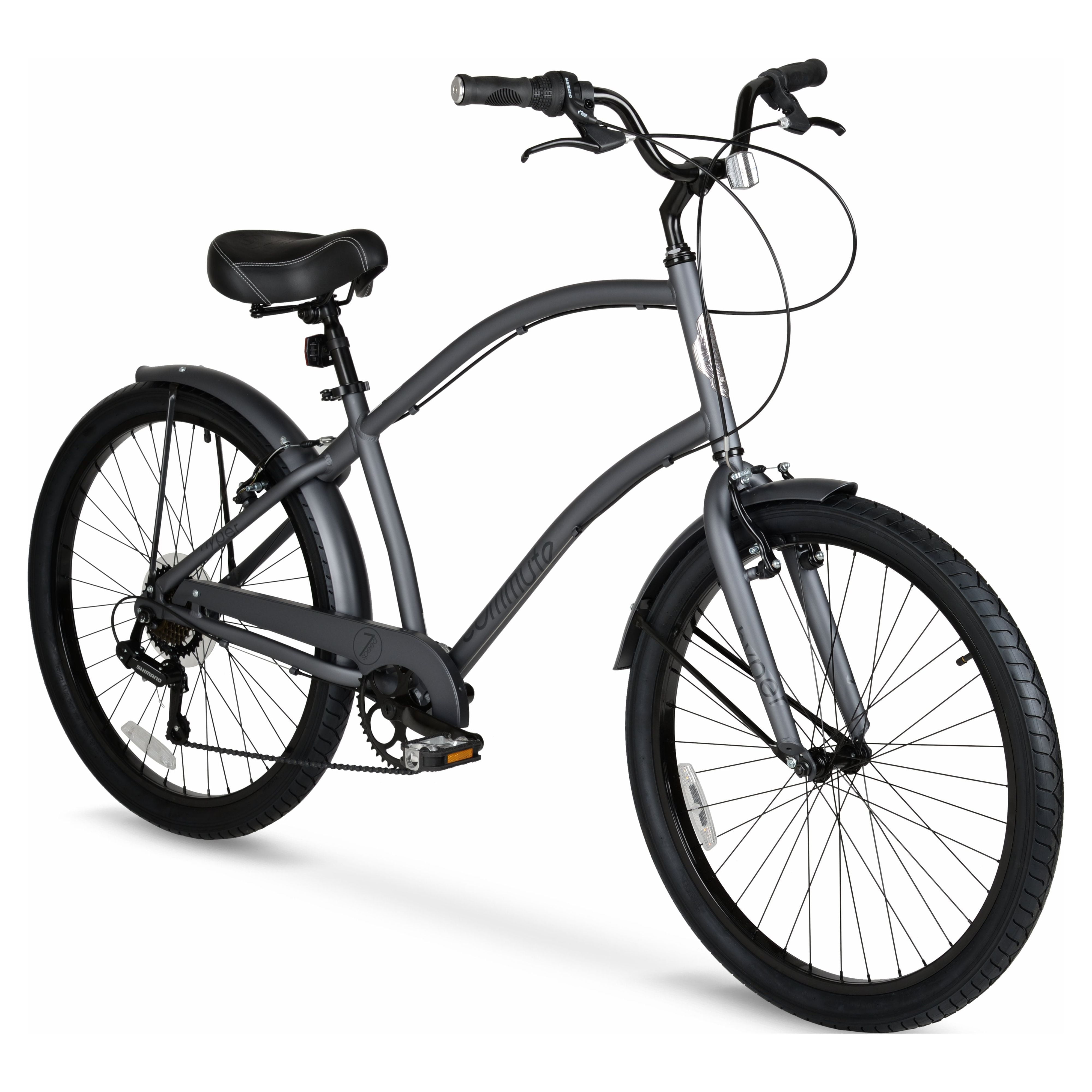 Hyper Bicycles 26 in Men's Beach Cruiser Bike, Lightweight Aluminum Frame (Gray, 26 in) q2e8v