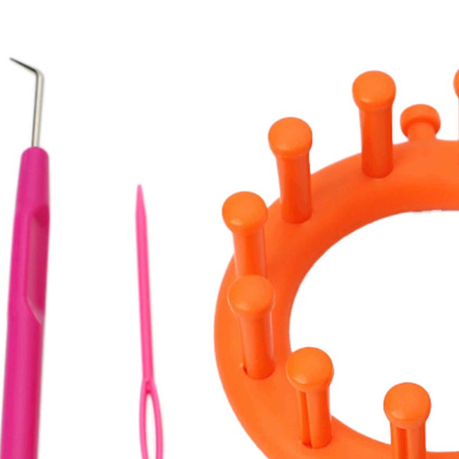 GUOOL Round Knitting Loom Set for DIY Yarn Crafts (Orange, 3.5 in) mow2f