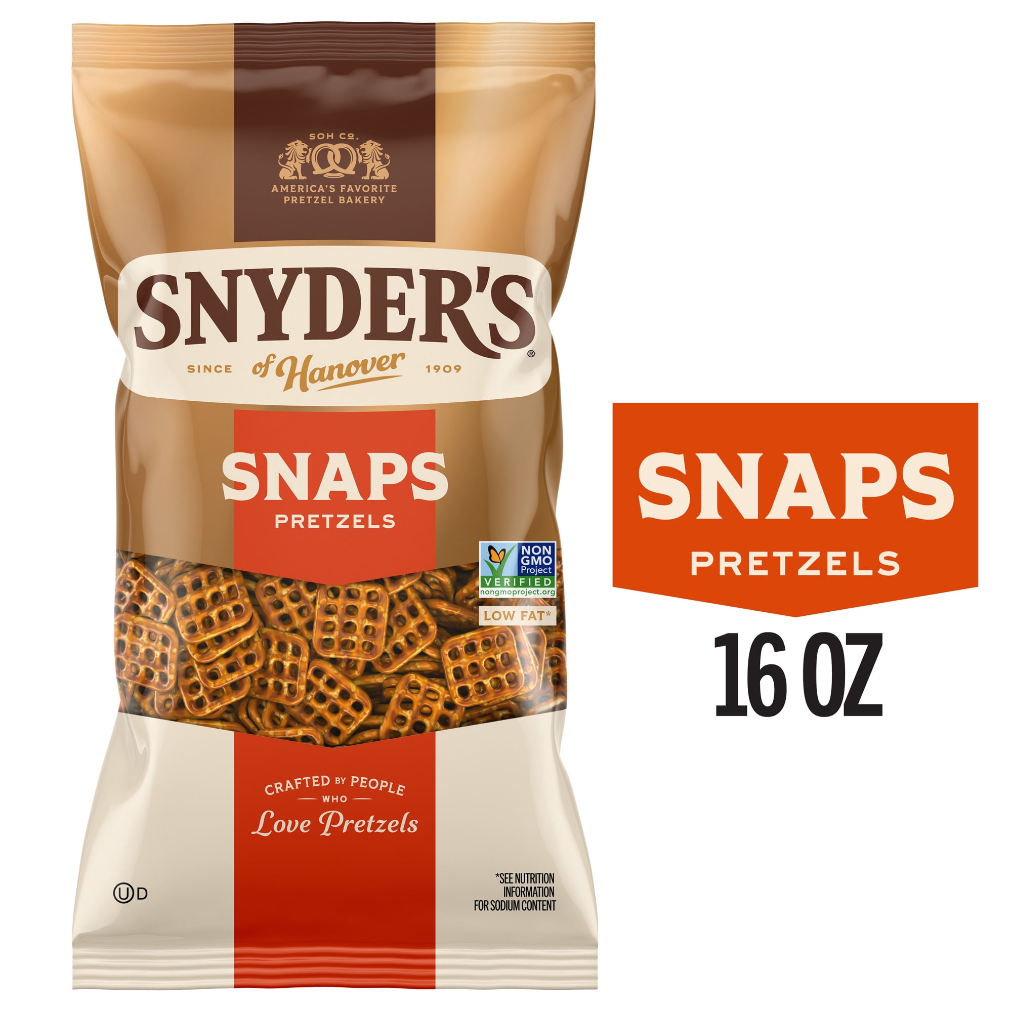 Snyder's of Hanover Snaps Pretzels, Crunchy Checkerboard Snack (16 oz) y3vpw