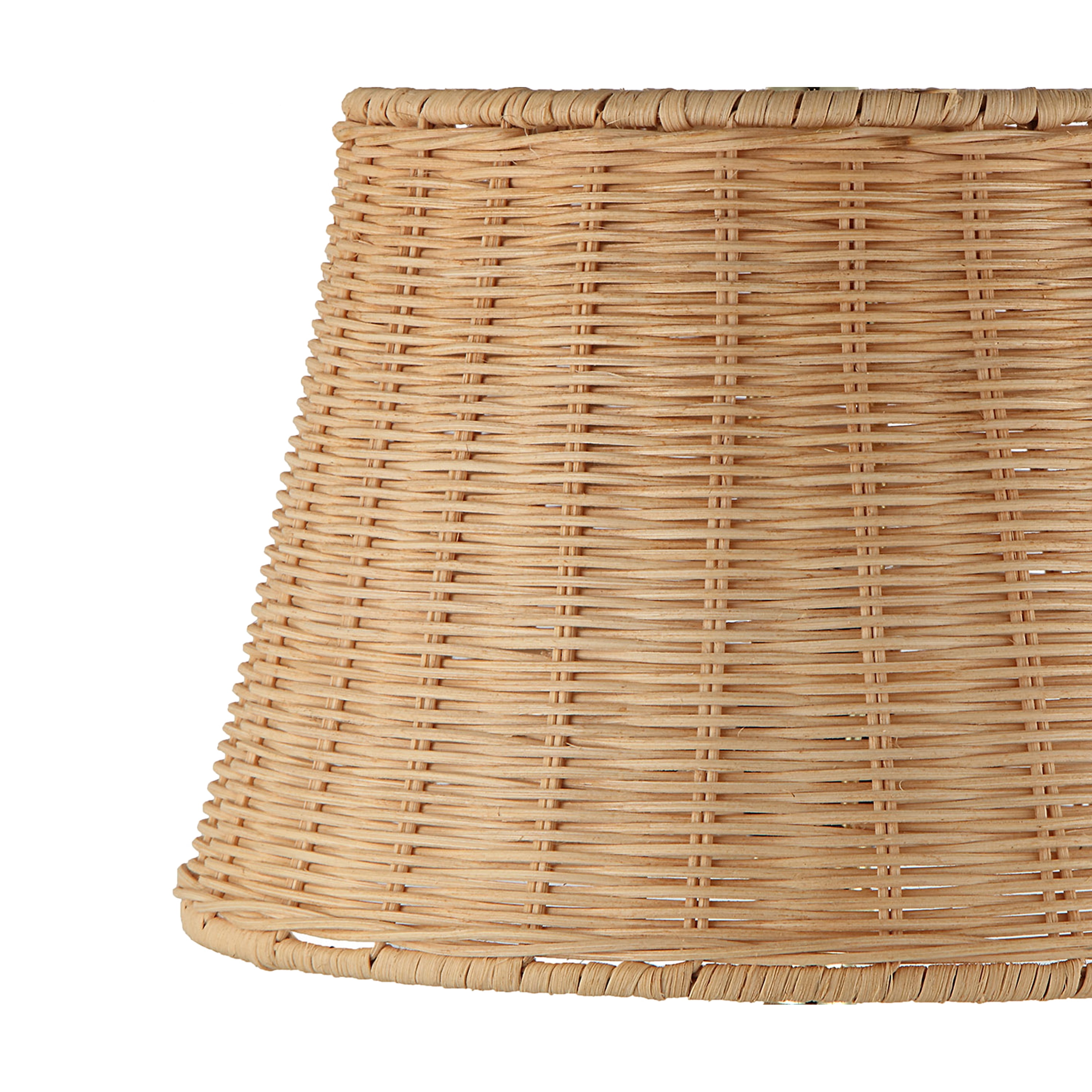 Better Homes & Gardens Ceramic Table Lamp with Natural Rattan Shade (Cream, 18 in) i5kof