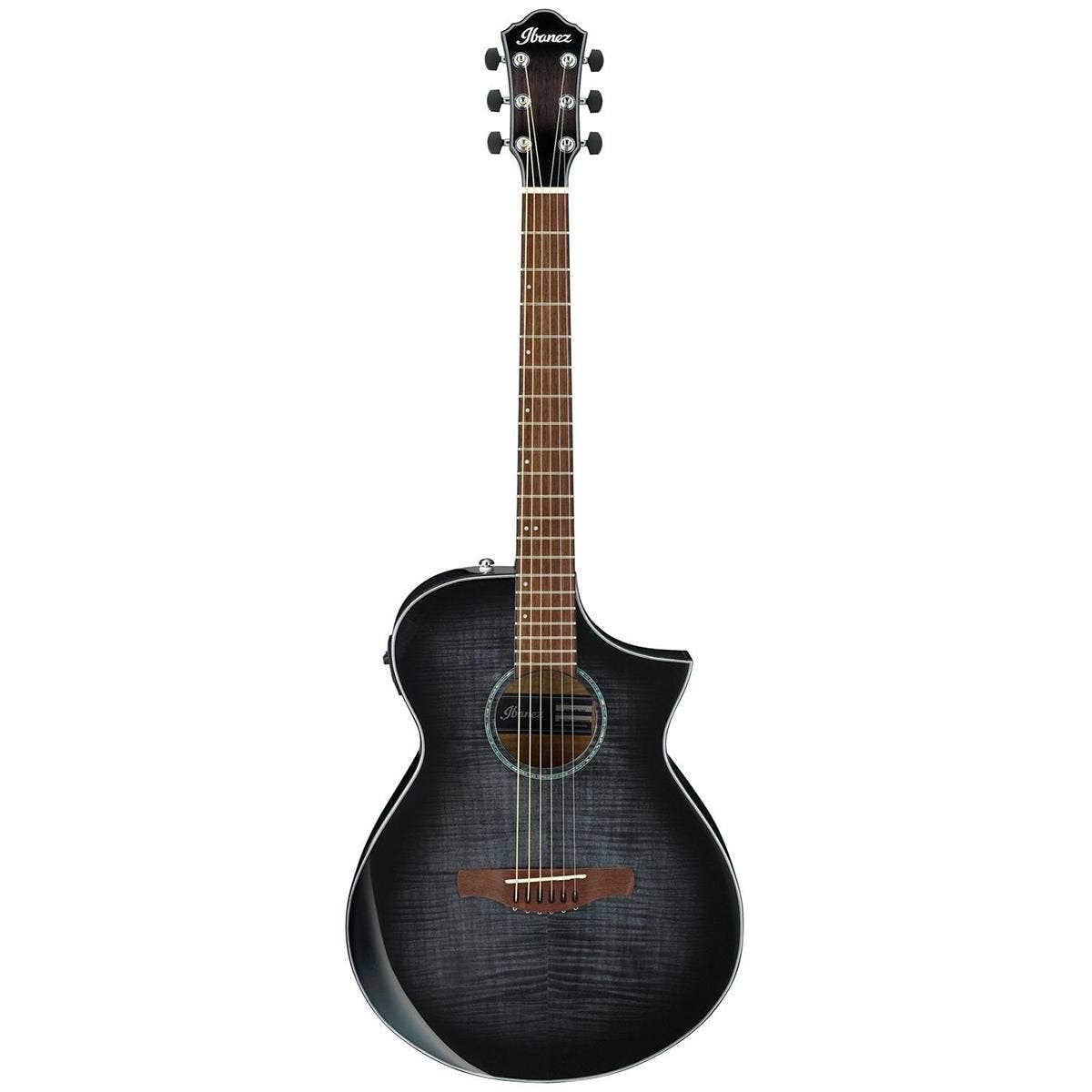 Ibanez AEWC400 Acoustic Electric Guitar with Rosewood Fingerboard (Transparent Black Sunburst) abi9e